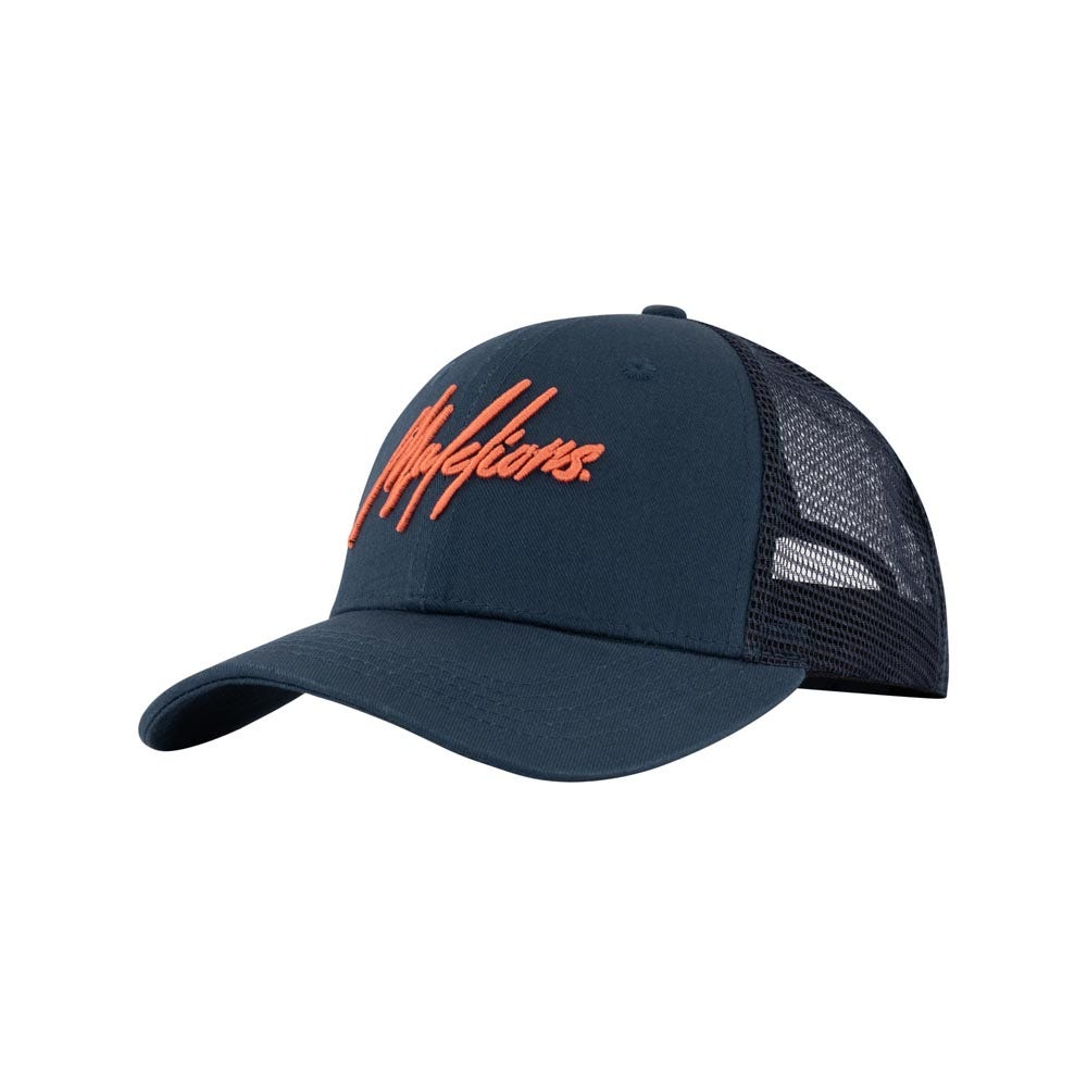 Malelions Sport Signature Cap - Navy/Salmon - ONE SIZE