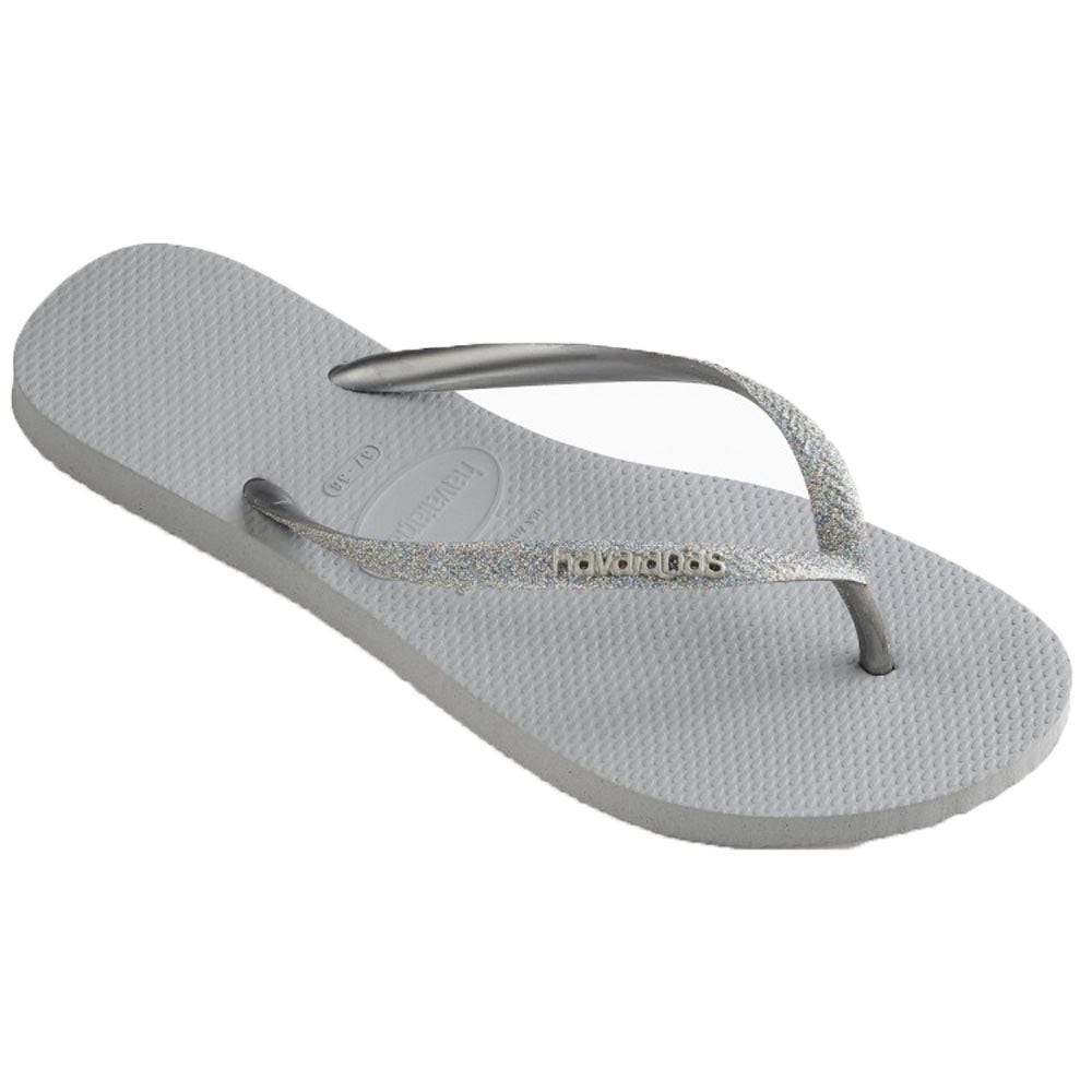 Havaianas Slim Glitter II Dames Slippers - Ice Grey - Maat 35/36