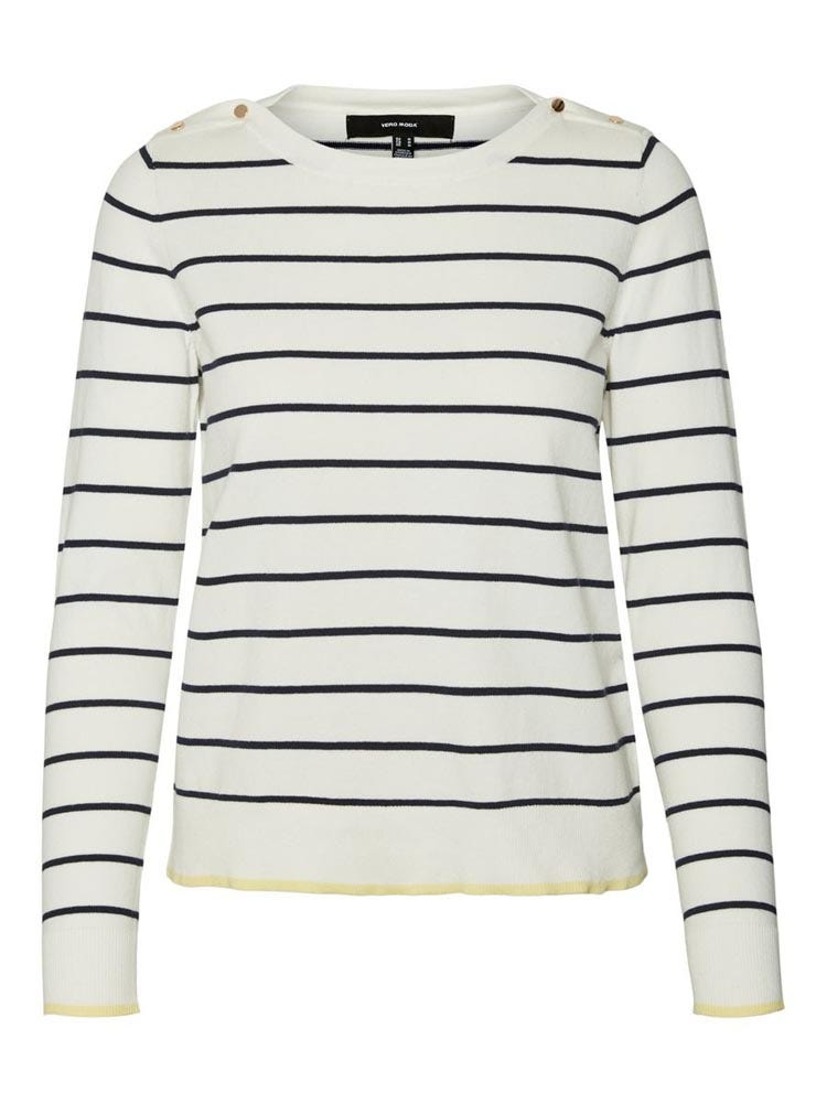 Vero Moda Vmalma Ls Boatneck Button Blouse Ga - Xl