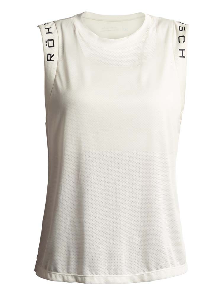 Röhnisch - Women's Kay Mesh Singlet - Top maat XL, wit/grijs