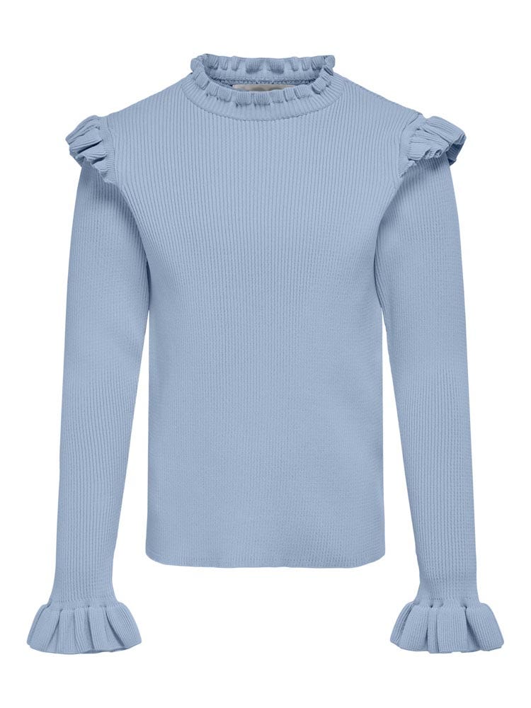 Only Kids Konsally L/s Ruffle Pullover Knt