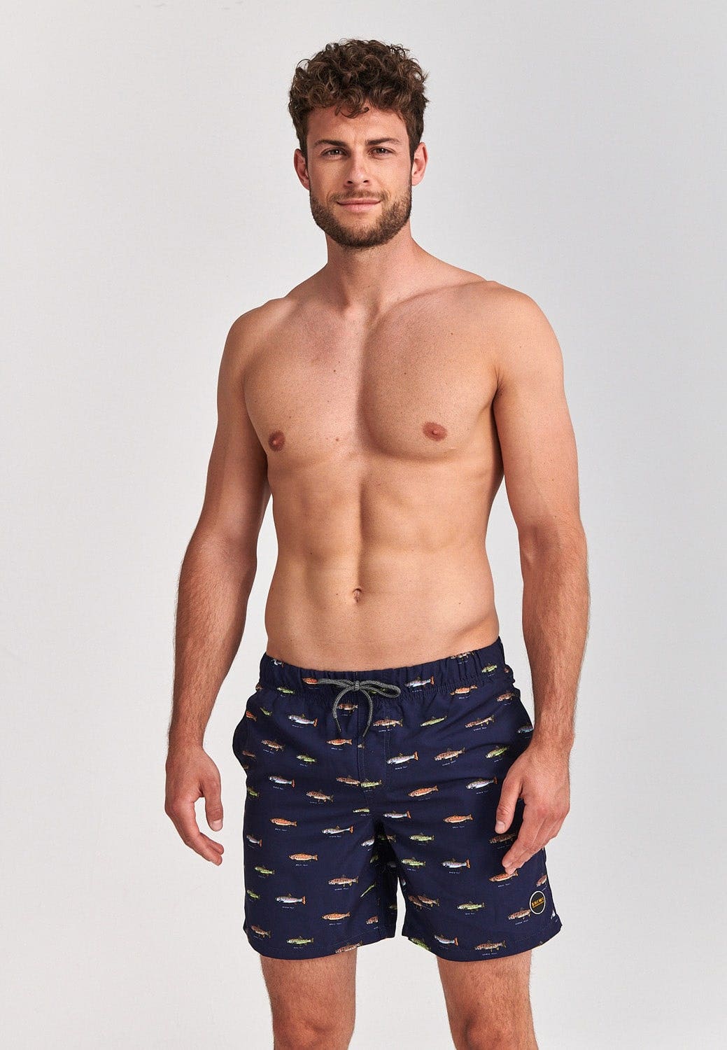 Shiwi - Zwembroek Vissen Donkerblauw - Maat L - Regular-fit