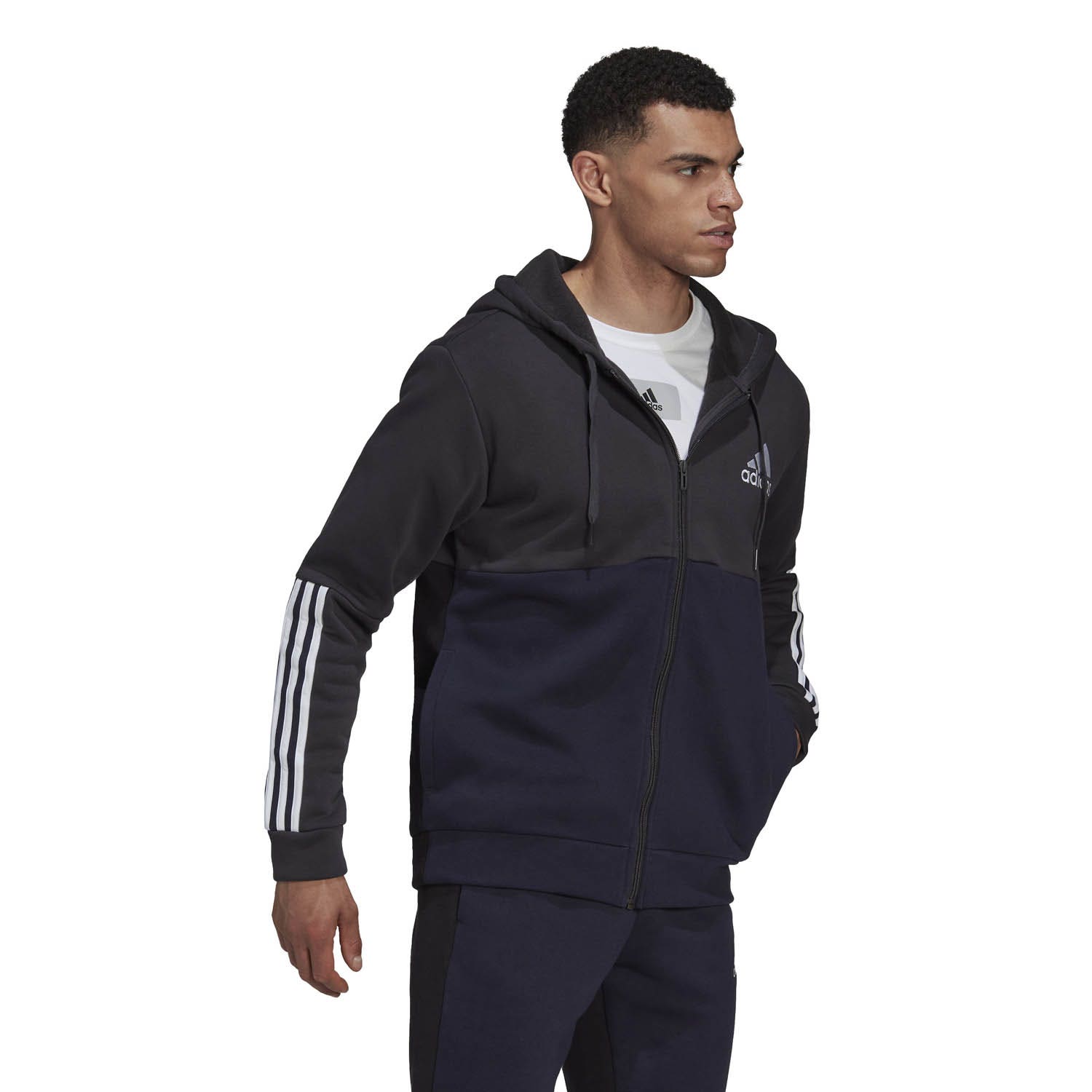 Adidas Essentials Colorblock Full-zip Hoodie