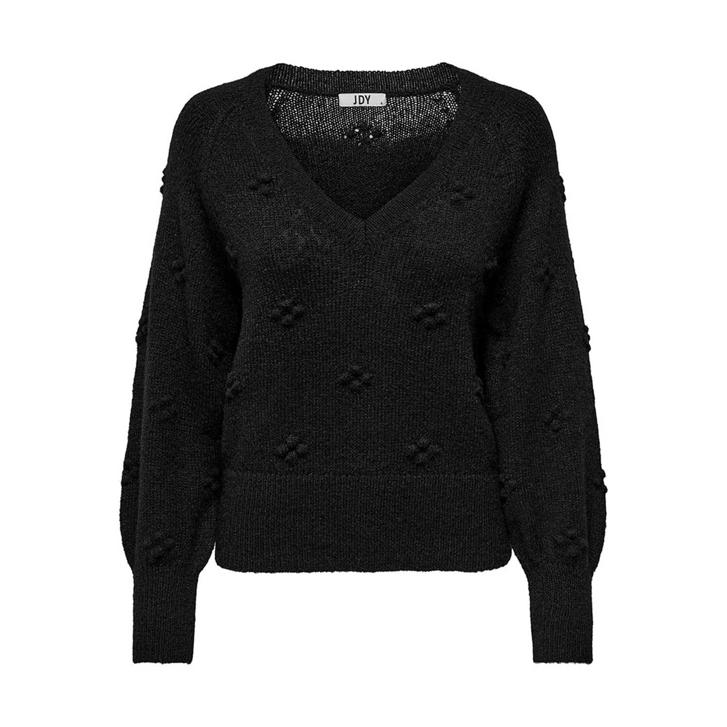 JDY JDYSIGRID LIFE L/S V-NECK DOT PULL. KNT Dames Trui - Maat S