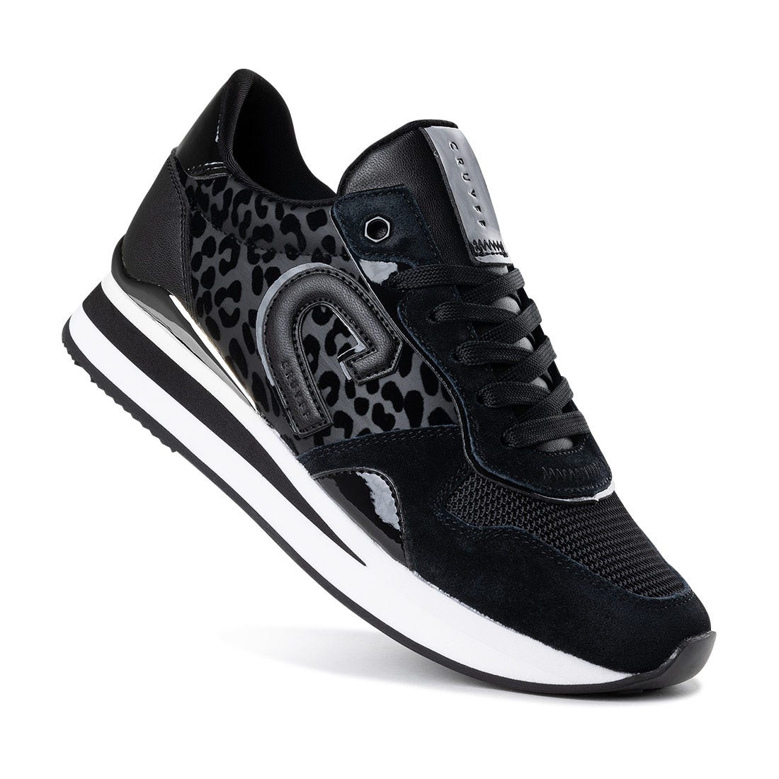 Cruyff Parkrunner Lux Lage sneakers - Leren Sneaker - Dames - Zwart - Maat 39