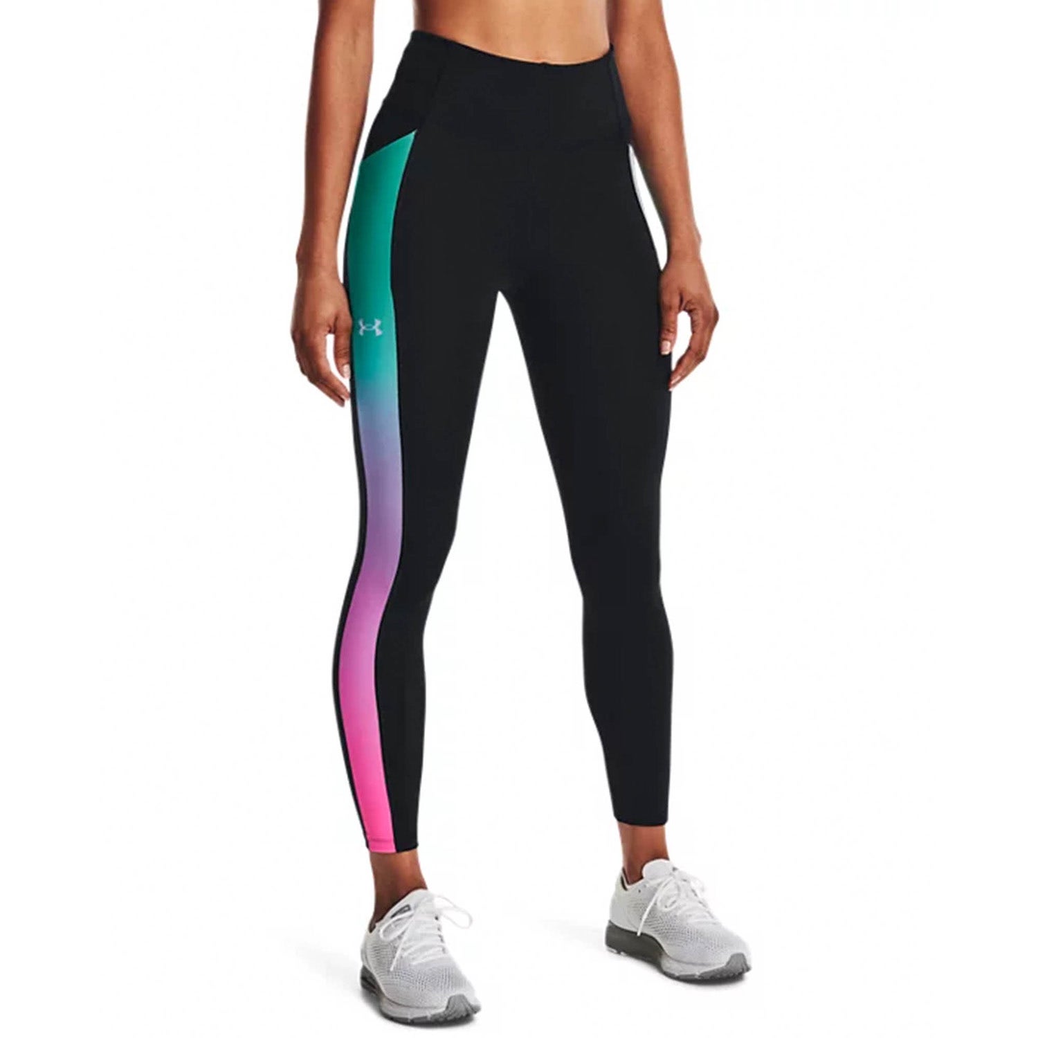 Under Armour Speedpocket Tight Dames - Sportbroeken - zwart/paars - maat S