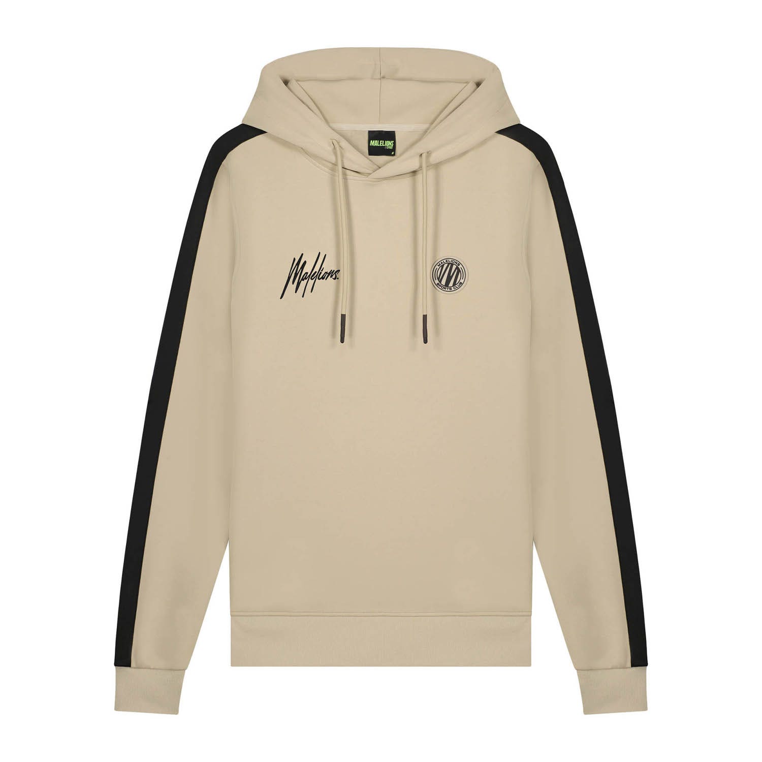 Malelions Sport Academy Hooded Trainingspak Senior Sand/Black - Maat XS - Kleur: SandOranje | Soccerfanshop