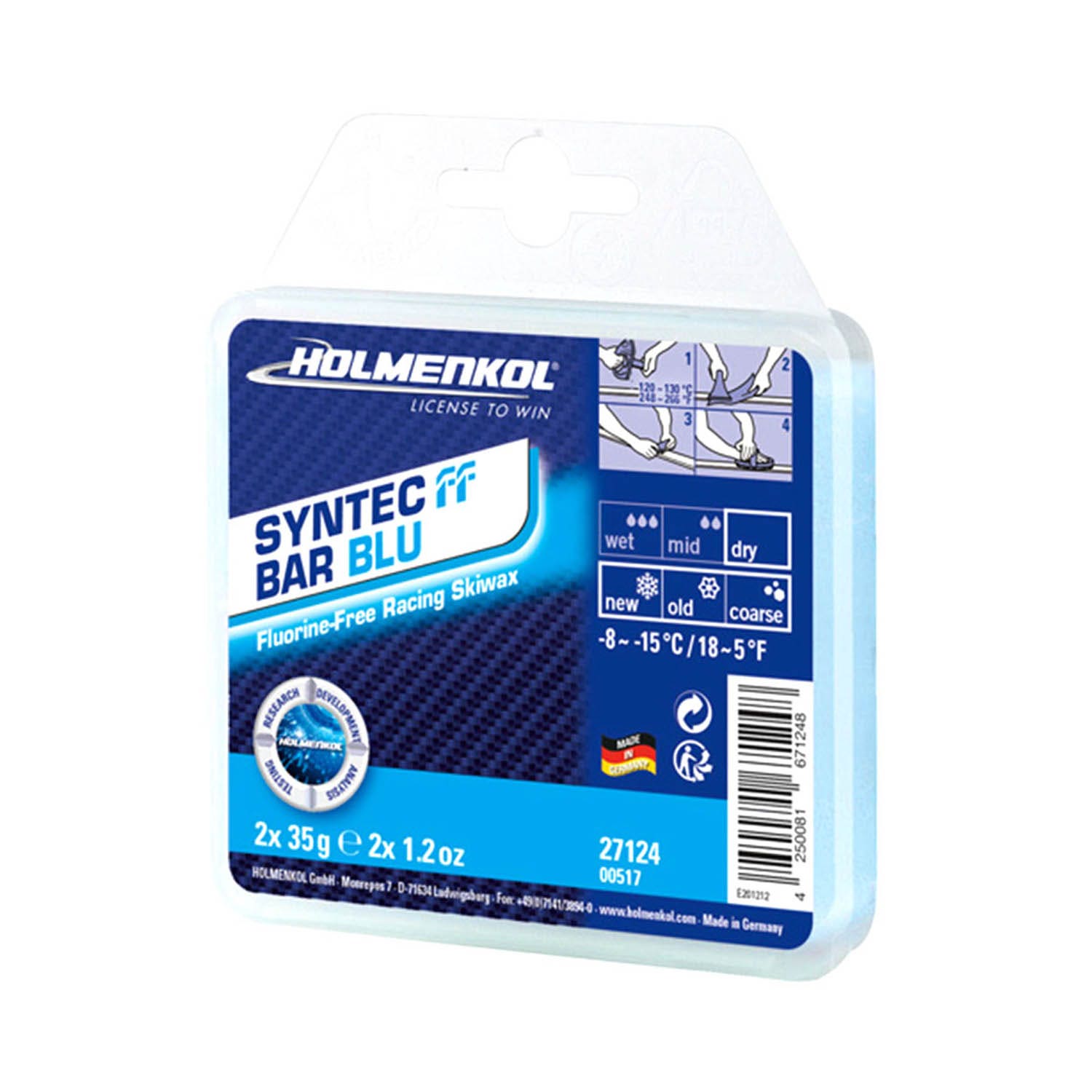 Holmenkol Syntec FF bar BLU 2x35g