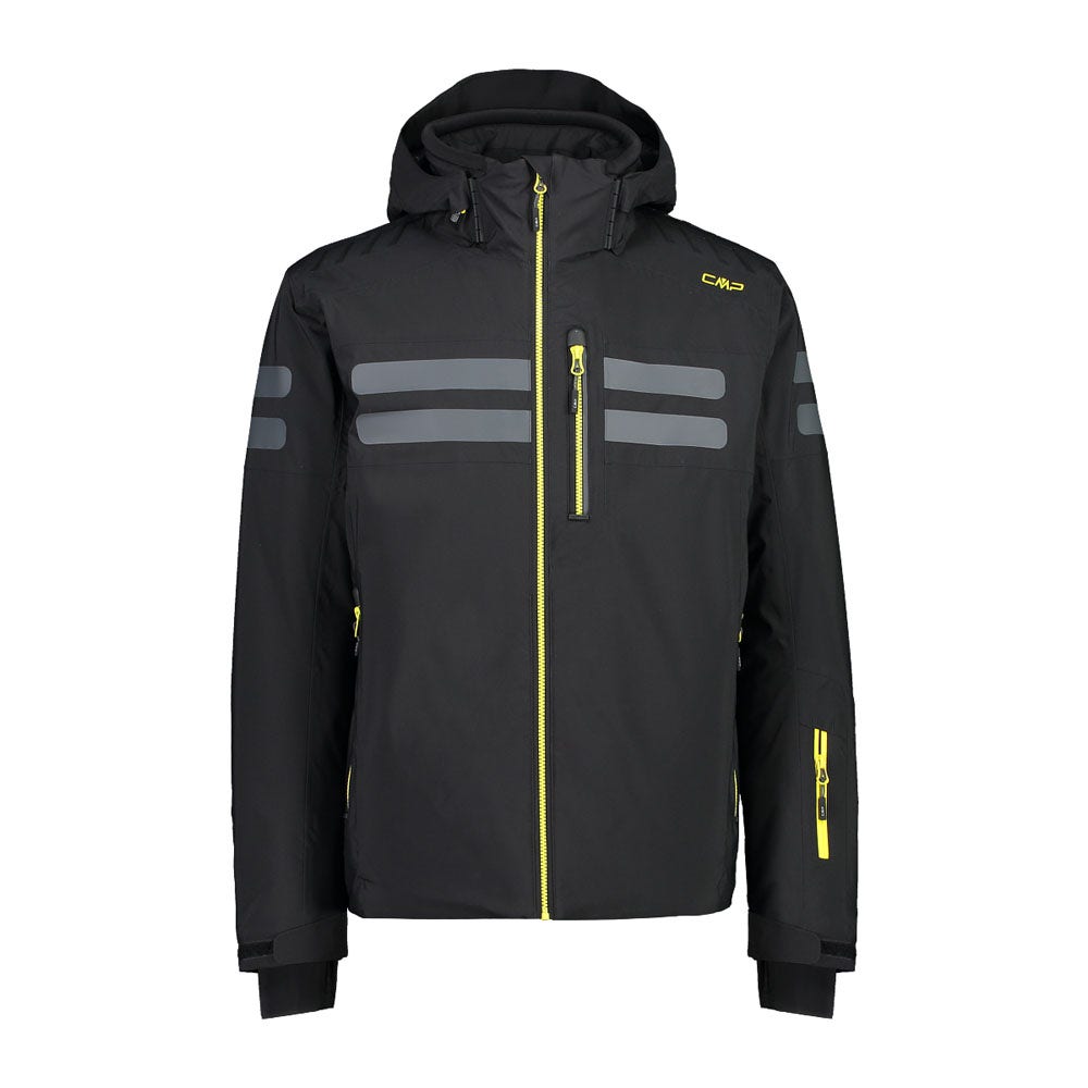 CMP Twill Ski Jacket - Wintersportjas Voor Heren - Zwart/Geel - 50