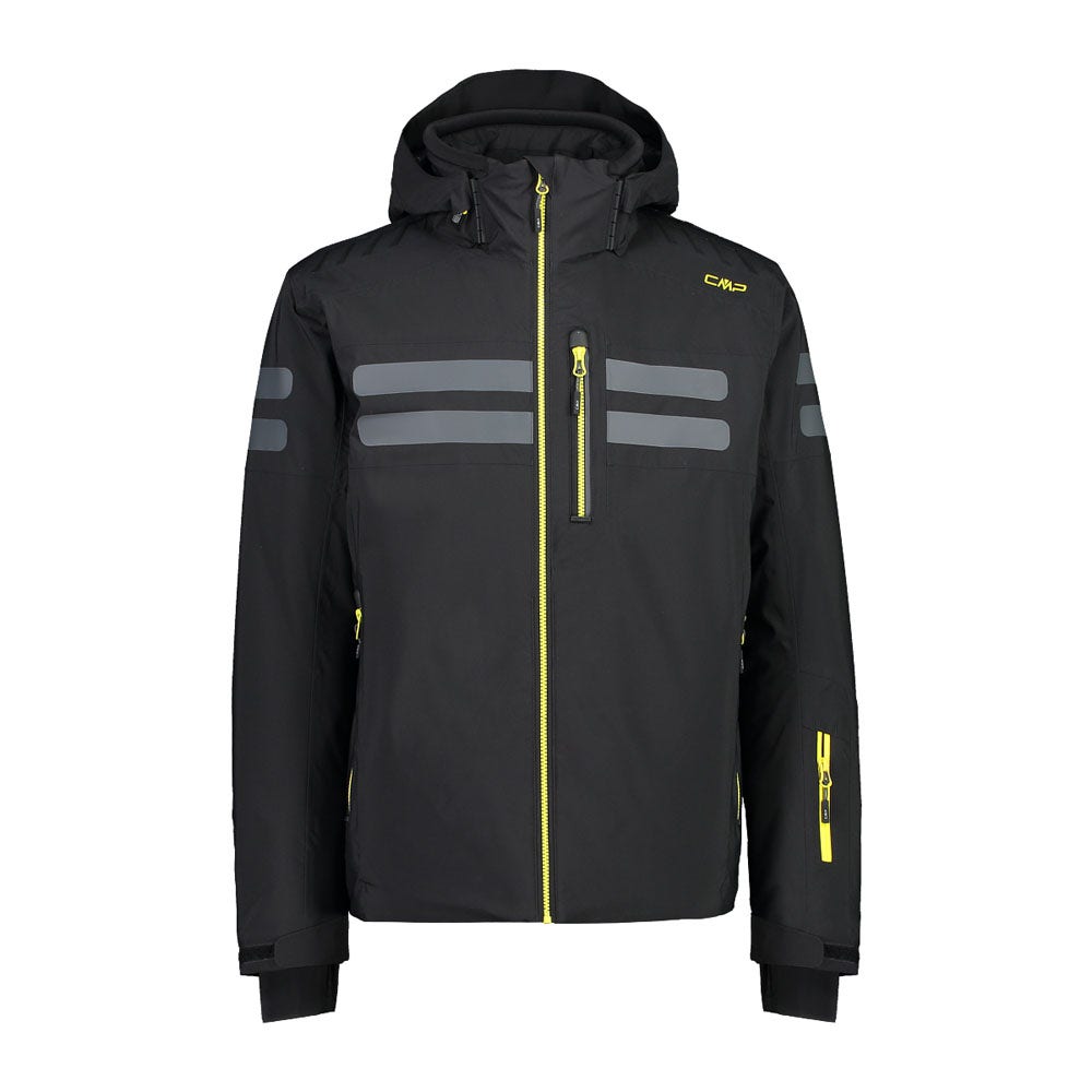 CMP Twill Ski Jacket - Wintersportjas Voor Heren - Zwart/Geel - 48