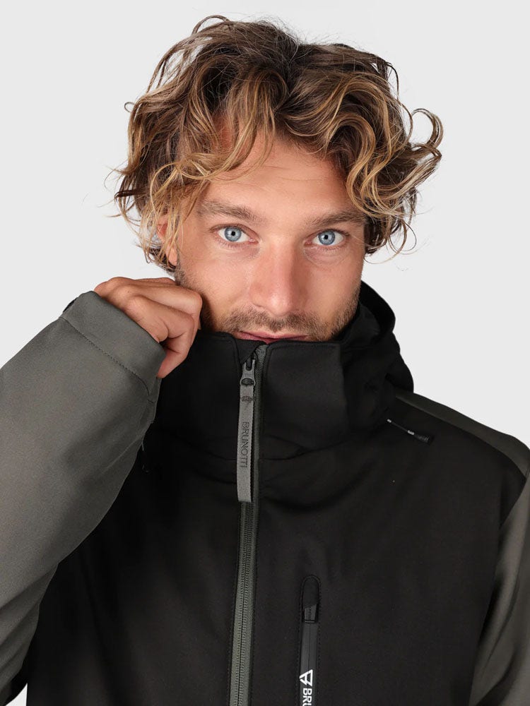 Brunotti Twinstroke softshell winterjas heren donkergroen