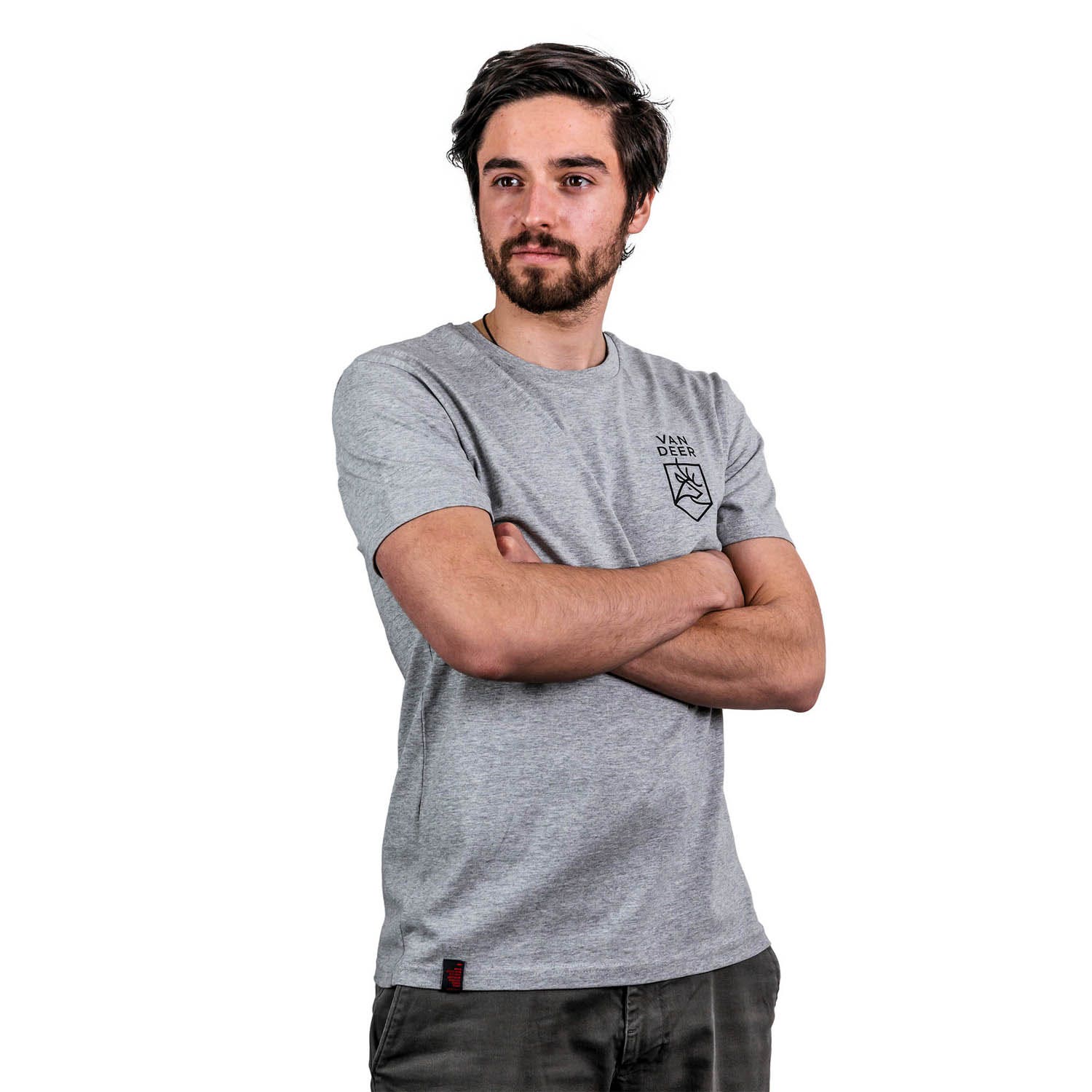 Van Deer Vd Shirt Logo Small, Heather Grey