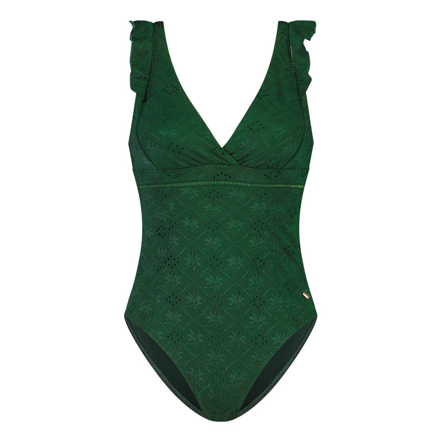 Beachlife Green Embroidery Bathingsuit