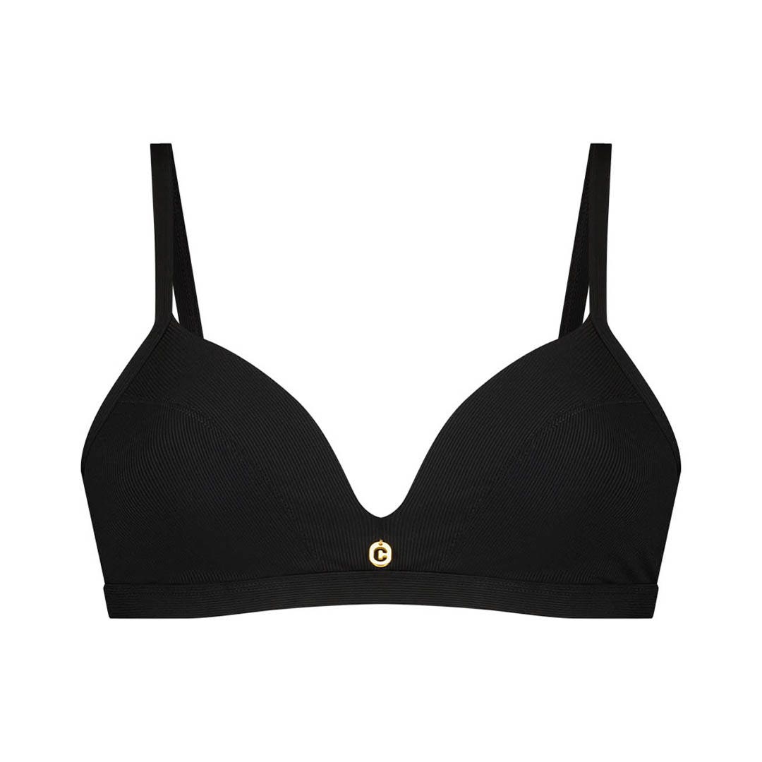 triangle bikinitop black rib maat 38C - 75C