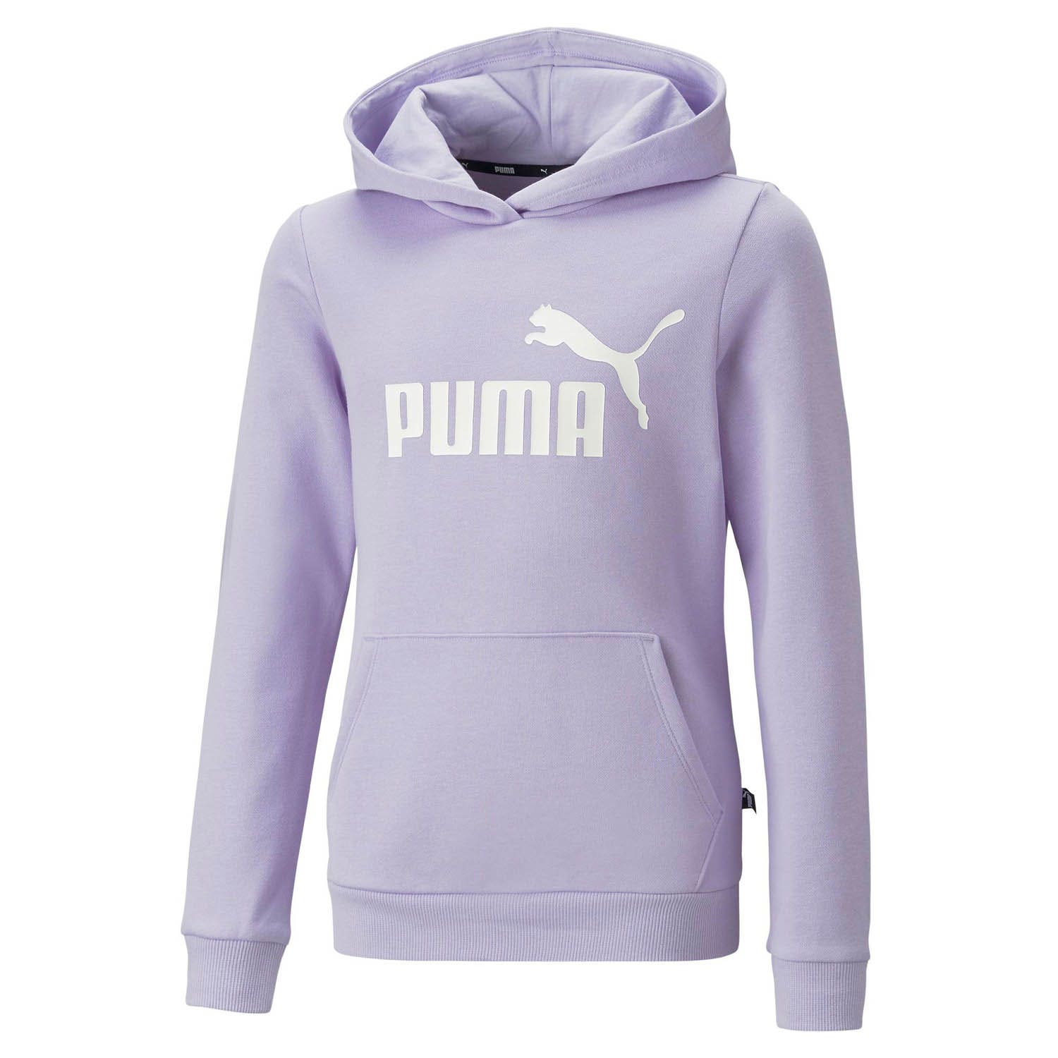 Puma Essentials Big Logo kinder hoodie lila - Maat 134/140