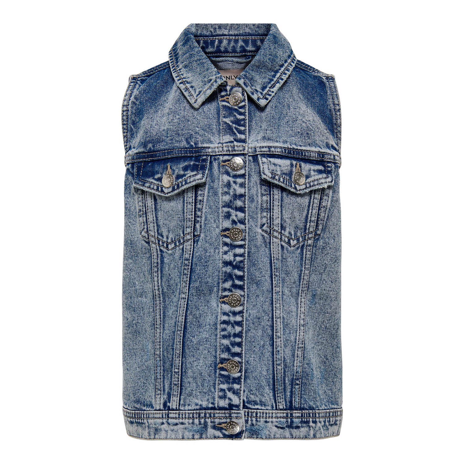 ONLY KOGEKAT LS VEST DNM JKT PIM Meisjes Jas  - Maat 134
