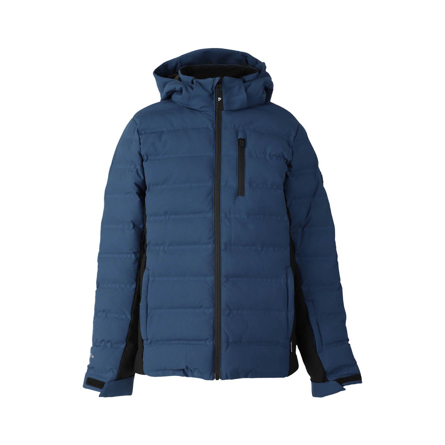 Brunotti ski-jack Sanclairy donkerblauw Skijack Jongens Gerecycled polyester (duurzaam) Capuchon 128