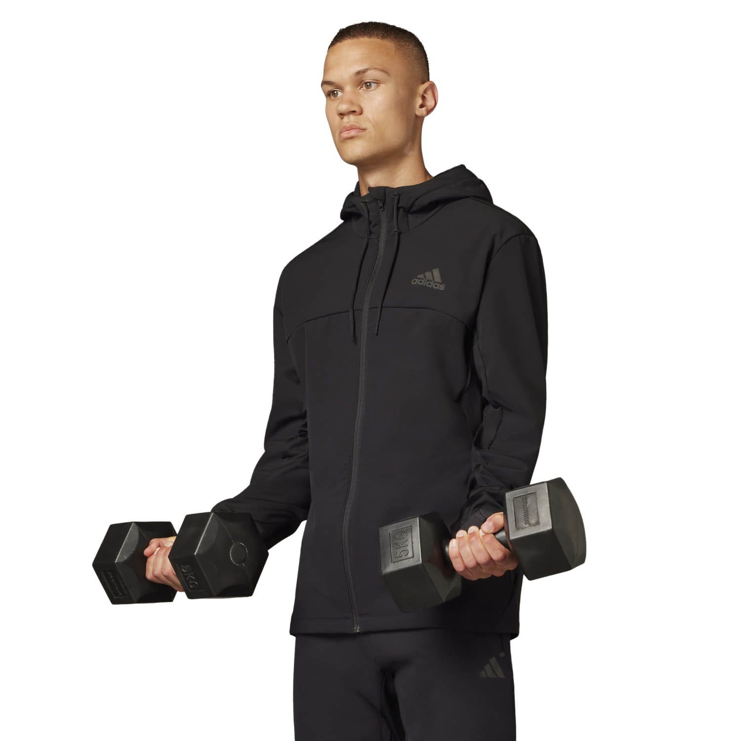 adidas Performance COLD.RDY Workout Ritshoodie - Heren - Zwart - M