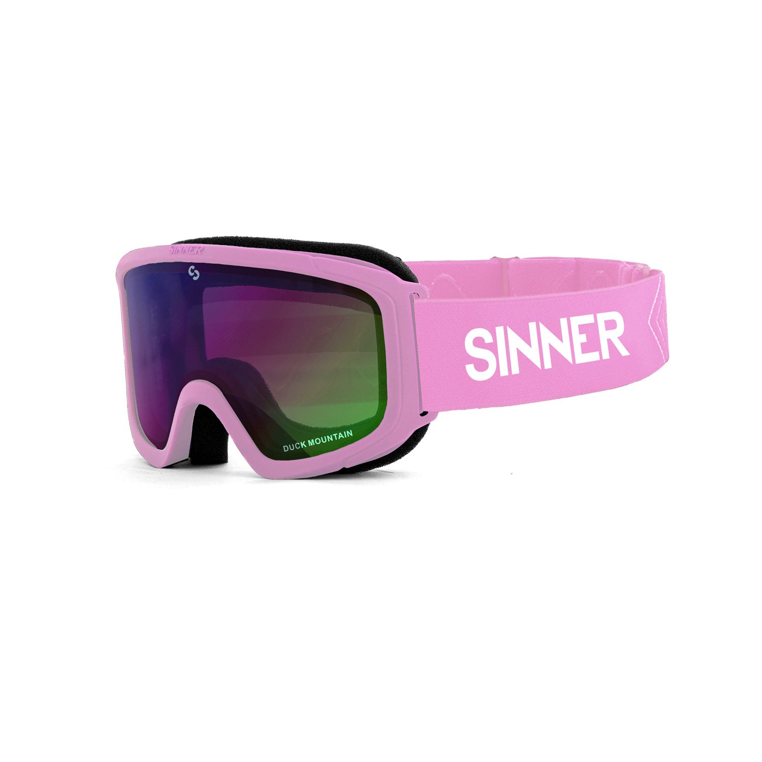 Sinner skibril Duck Mountain mat roze