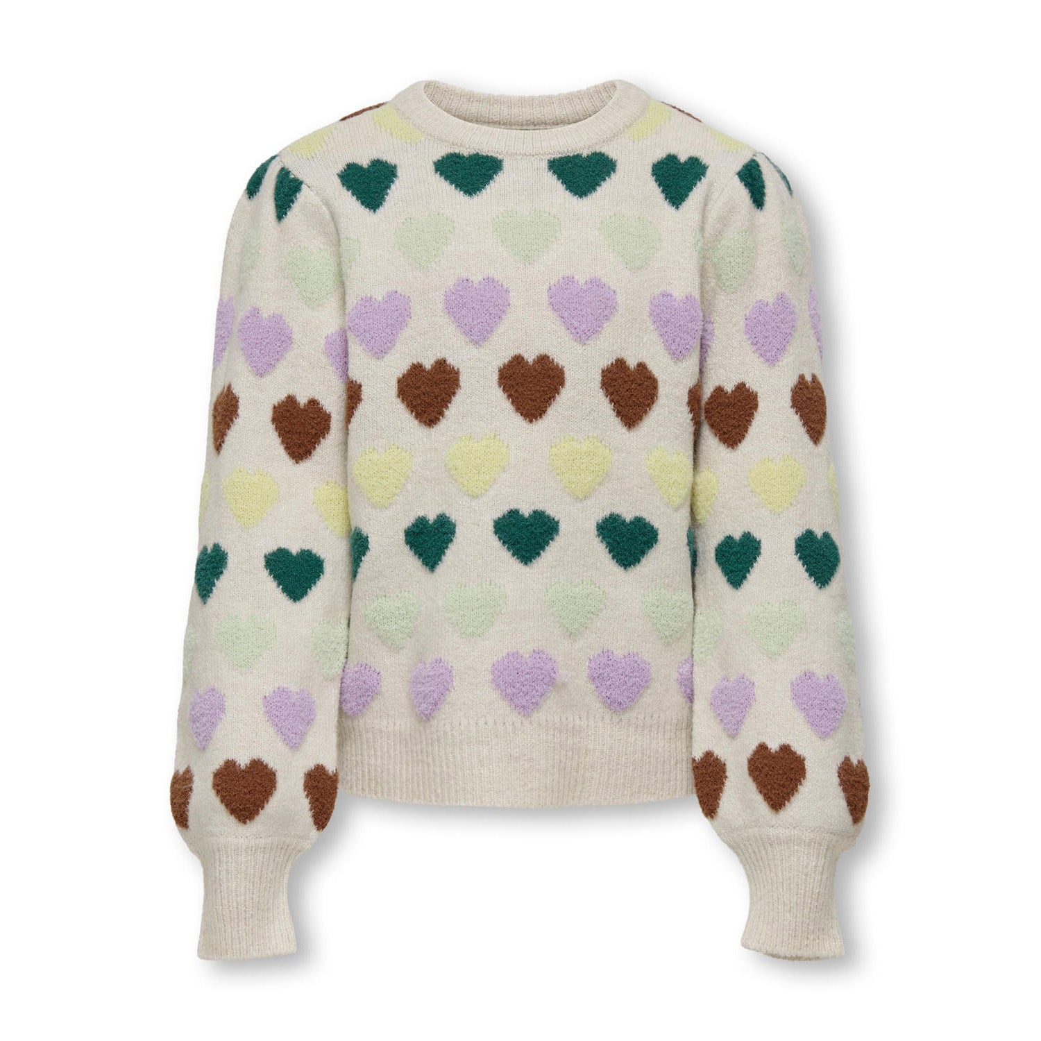 ONLY KOGHEARTBEAT LS O-NECK KNT Meisjes Trui - Maat 122/128