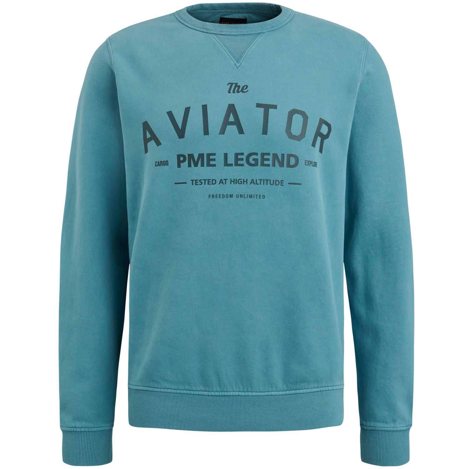 PME Legend Crewneck Terry Pullover Blue Heren