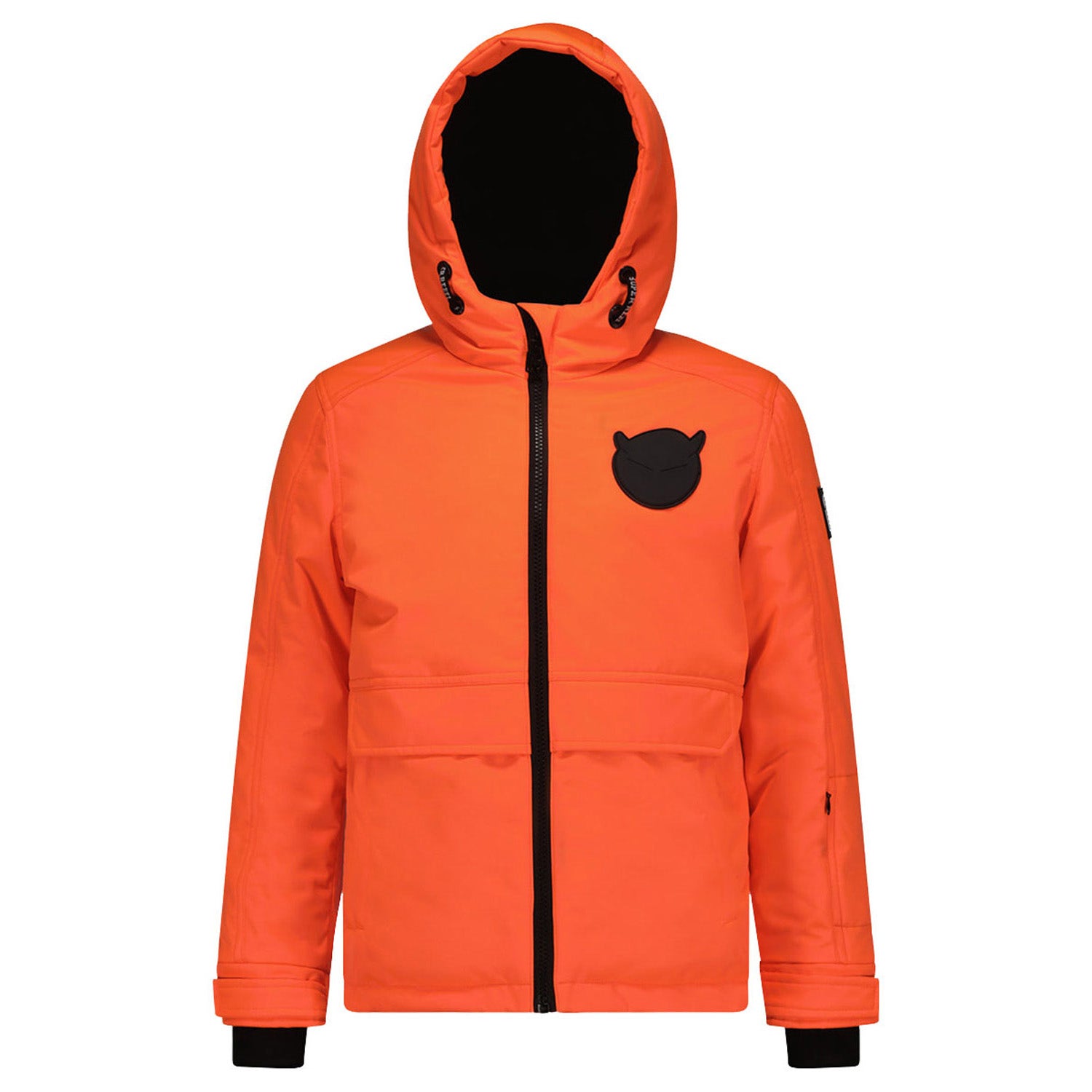 SuperRebel ski-jack oranje Skijack Jongens Gerecycled polyester (duurzaam) Capuchon 176