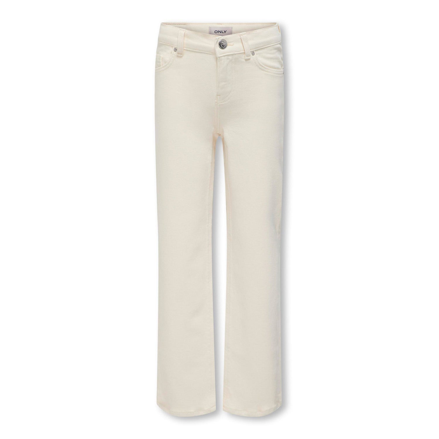 Only KIDS GIRL high waist wide leg jeans KOGJUICY ecru Meisjes Stretchdenim 152