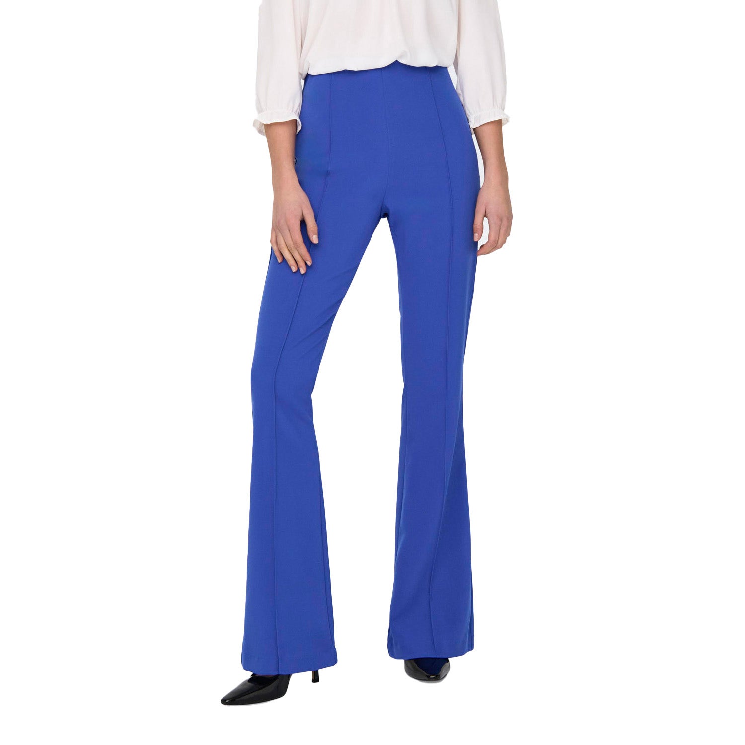 Only Life High Waist Pin Pant Blue Dames