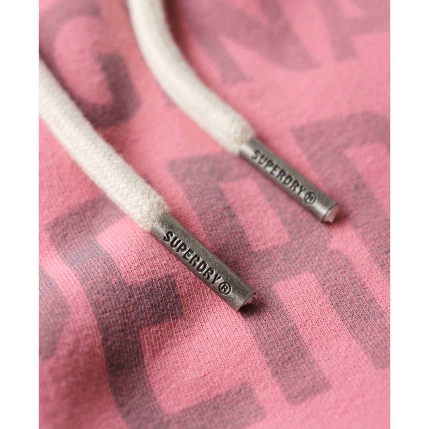 Superdry Archive Script Graphic Hoodie Dames Trui - Sugar Pink - Maat S