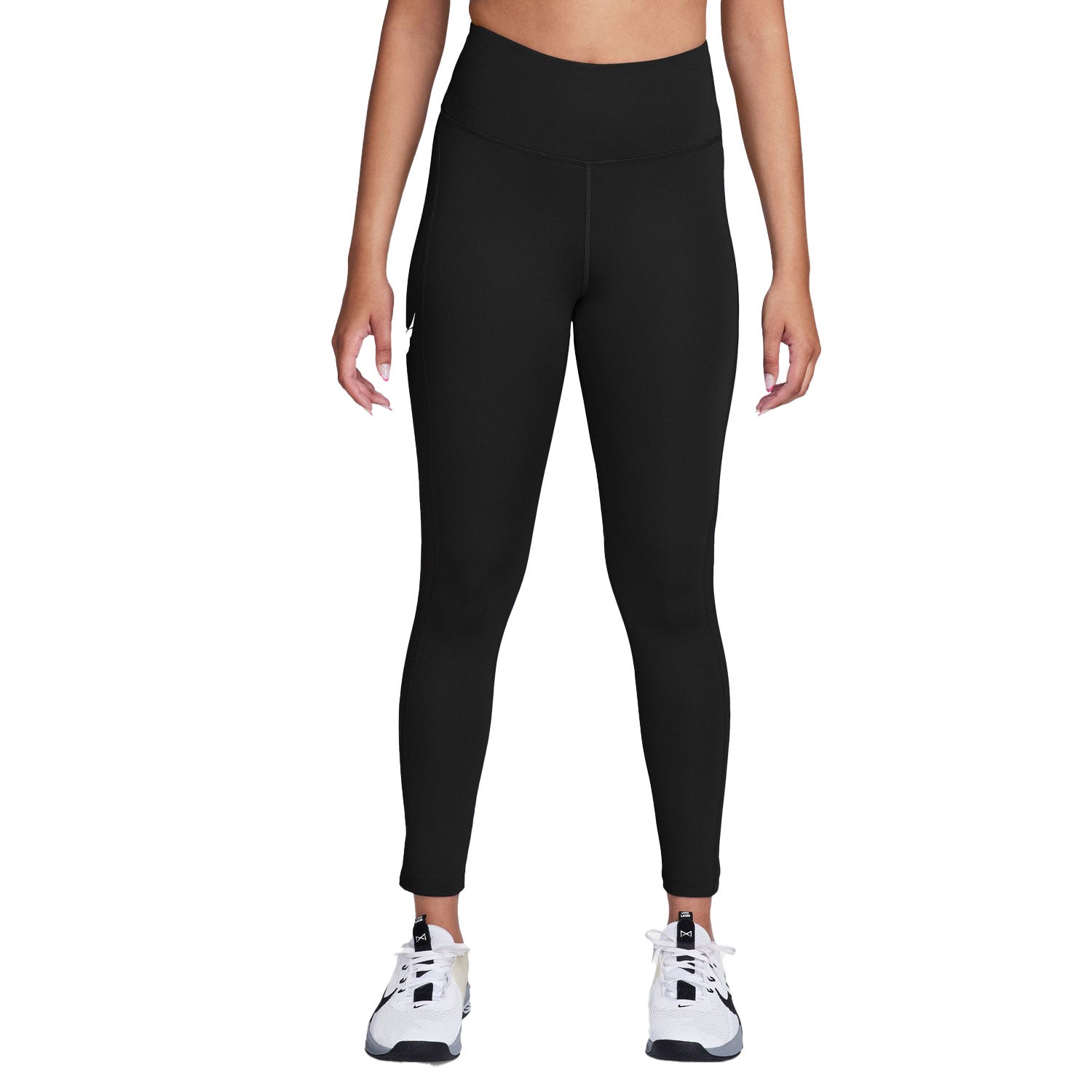 Nike Fast 7 8-hardlooplegging met halfhoge taille en zakken voor dames Zwart