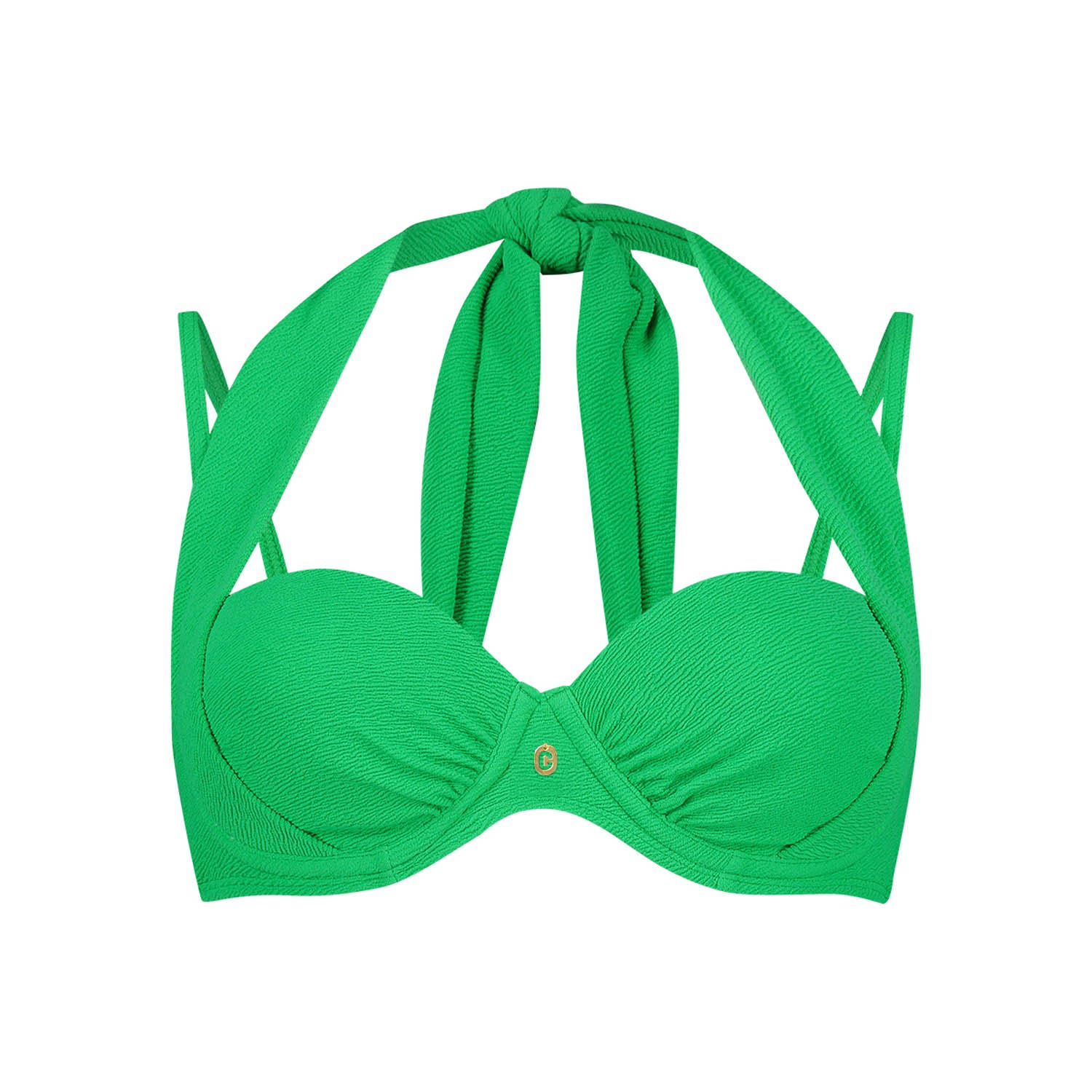 Ten Cate Beach TC WOW voorgevormde beugel bikinitop met textuur groen