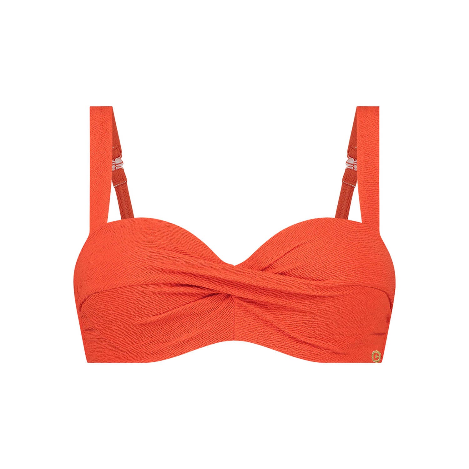 Ten Cate Beach TC WOW voorgevormde beugel bikinitop met textuur rood