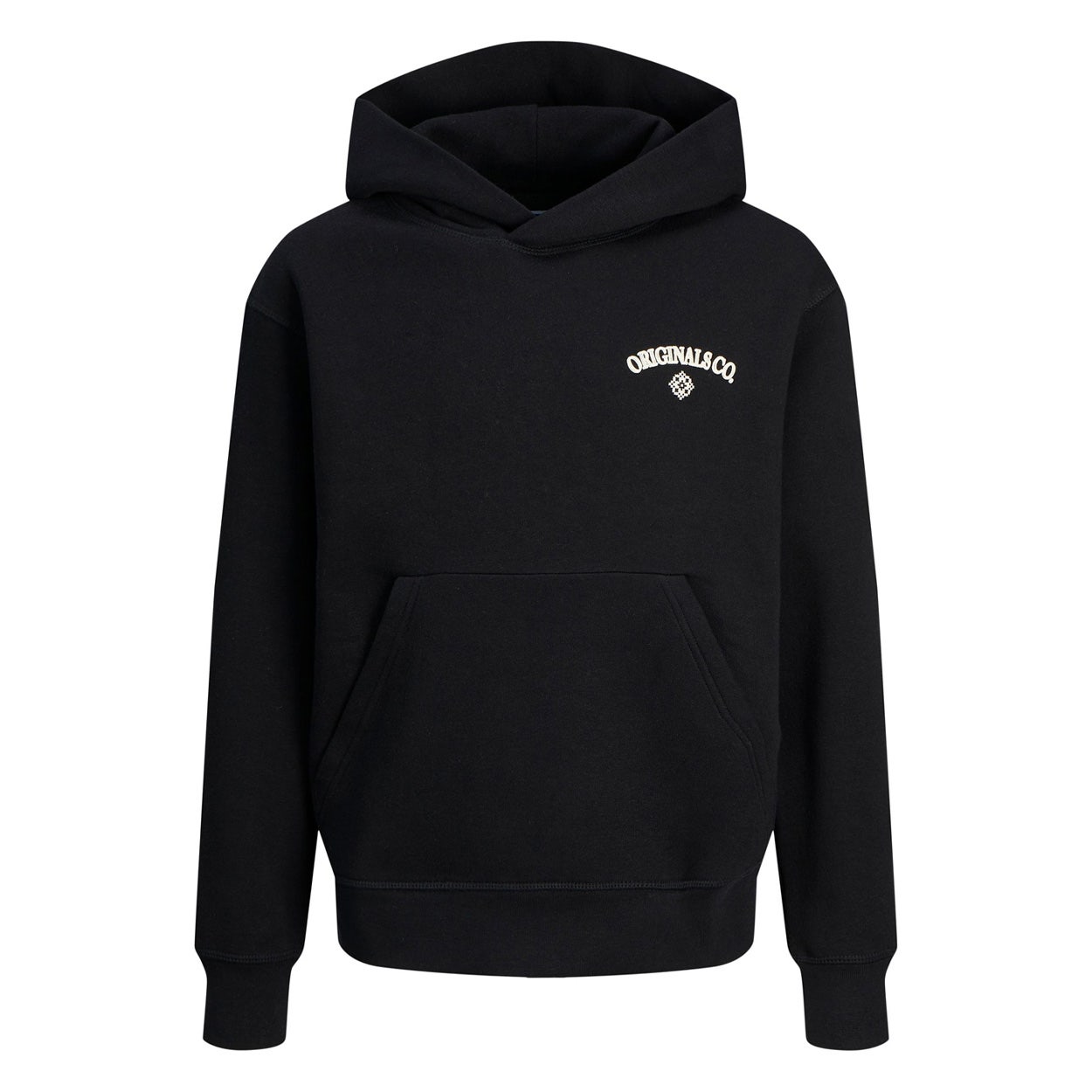 Jack & jones JUNIOR hoodie JORSANTORINI met backprint zwart Sweater Backprint 152