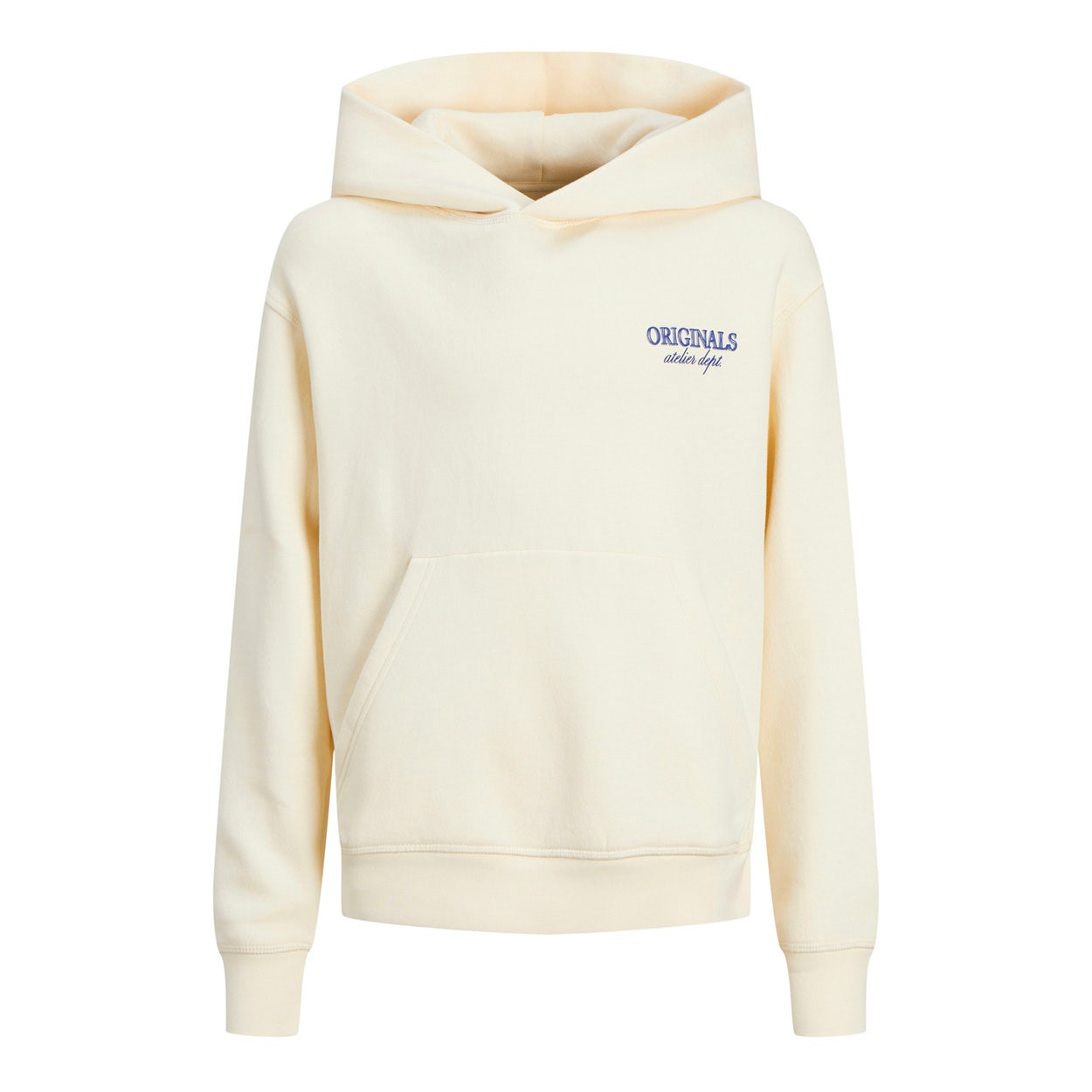 Jack & jones JUNIOR hoodie JORSANTORINI met backprint offwhite Sweater Ecru 176