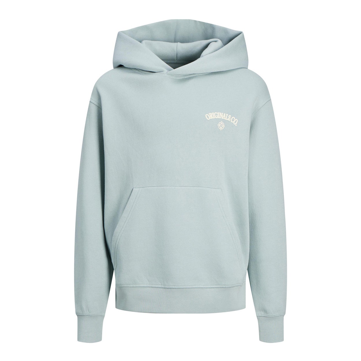 Jack & jones JUNIOR hoodie JORSANTORINI met backprint lichtblauw Sweater 152