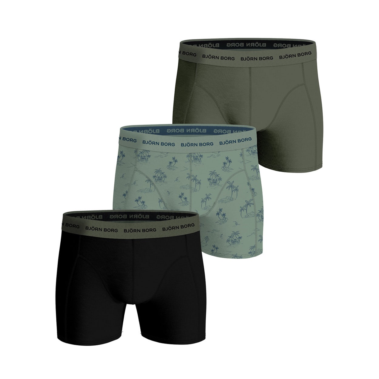 Bjorn Borg Björn Borg Boxershorts 3-Pack Groen