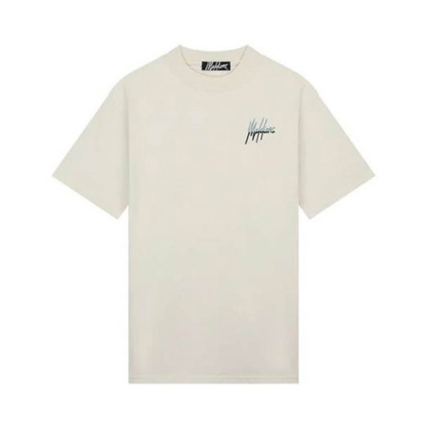 Malelions Split T-shirt gebroken wit / offwhite, XS