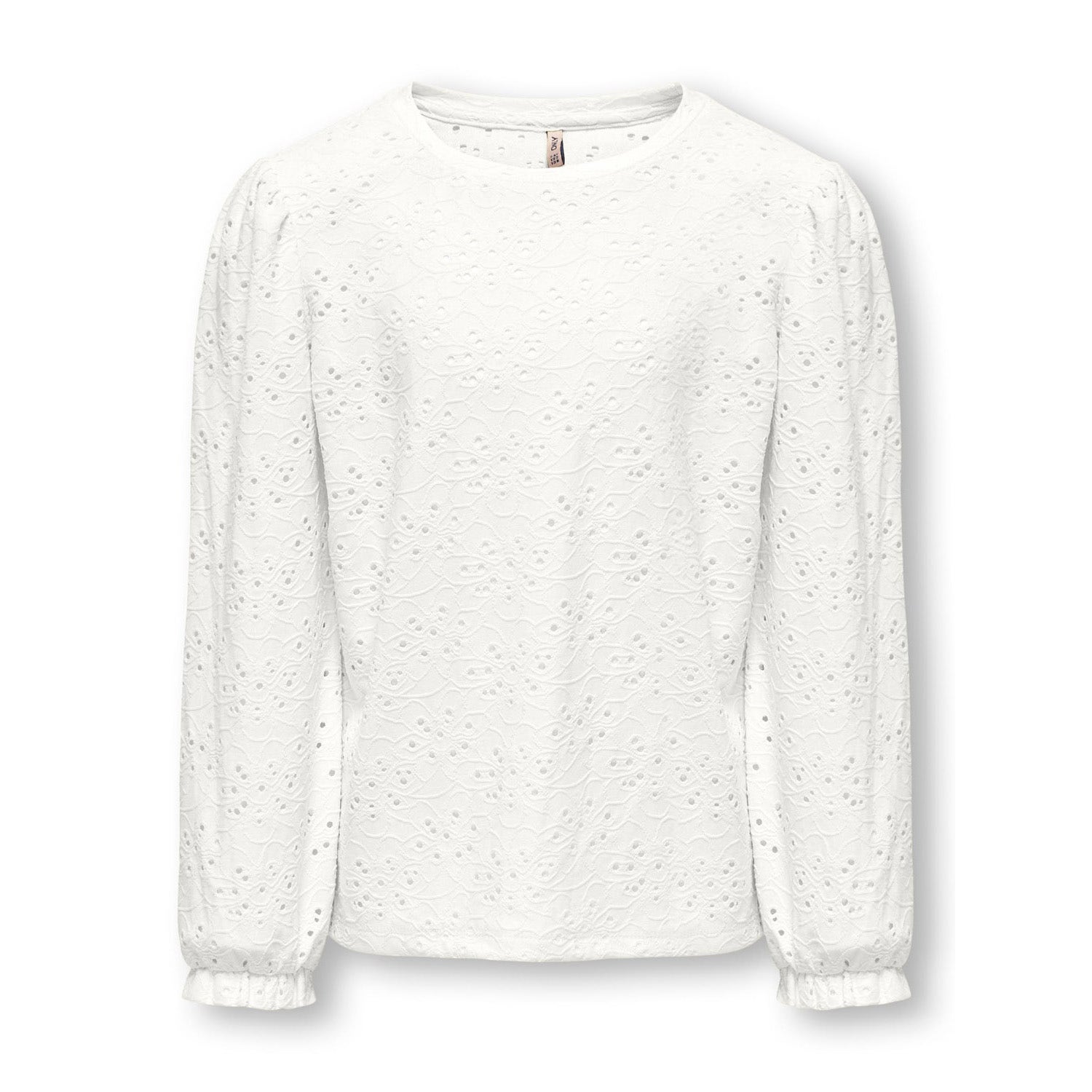 Only KIDS GIRL top KOGSMILLA met open detail wit Meisjes Polyester Ronde hals 122 128