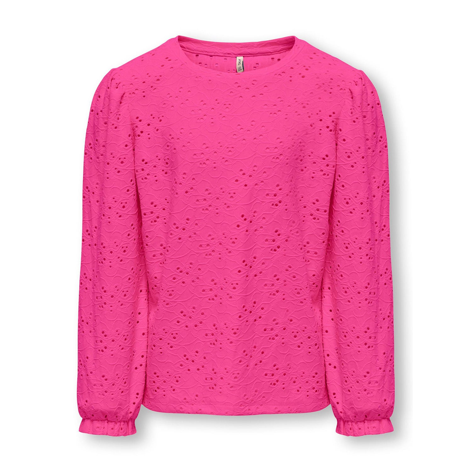 Only KIDS GIRL top KOGSMILLA met open detail fuchsia Roze Meisjes Polyester Ronde hals 158 164