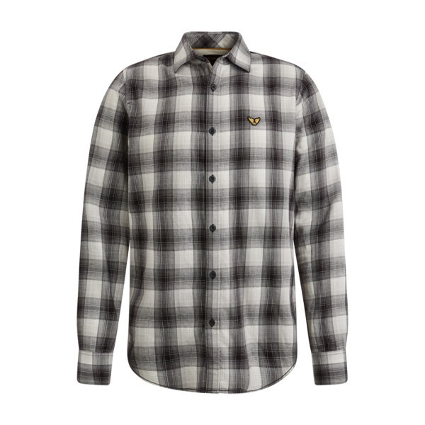 PME LEGEND Heren Overhemden Long Sleeve Shirt Ctn Twill Check Grijs