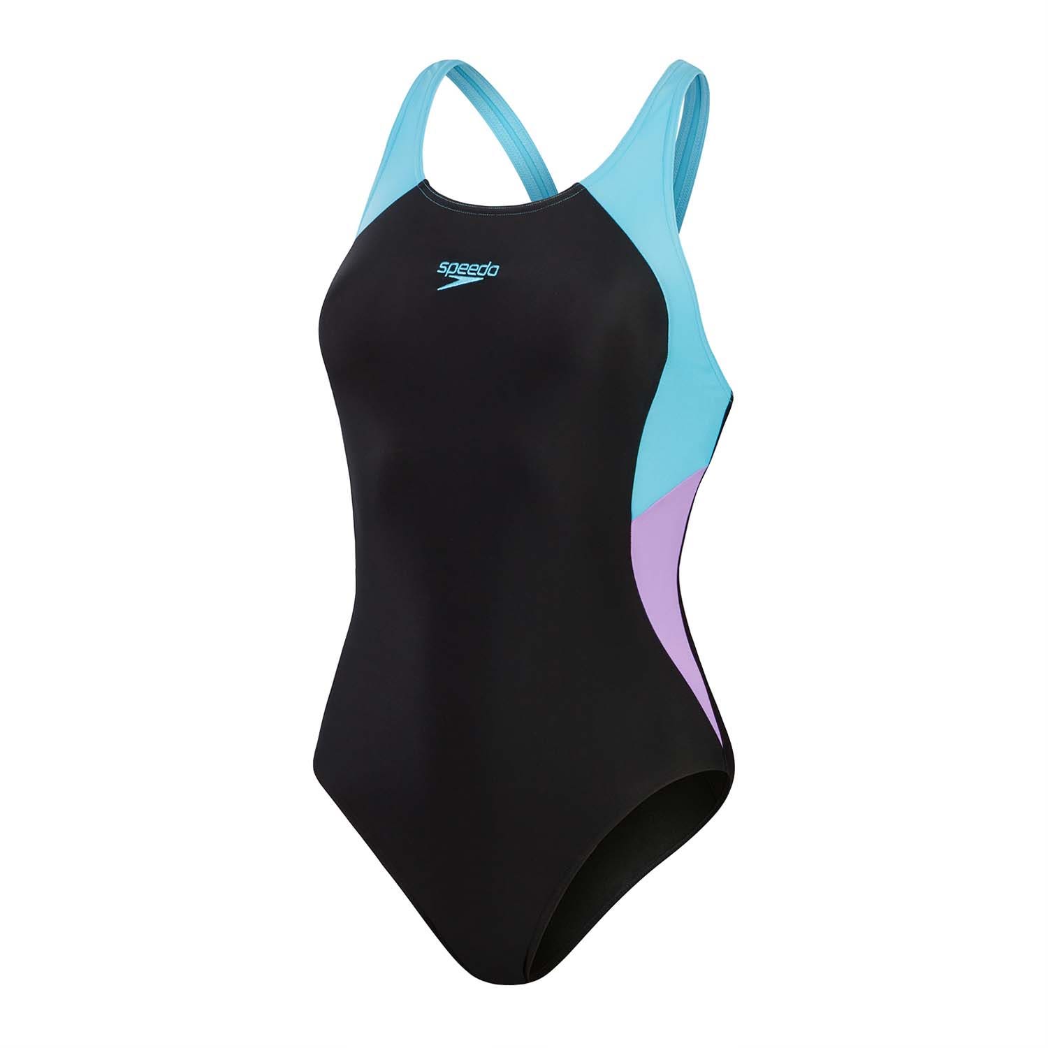 Speedo EnduraFlex sportbadpak Muscleback zwart paars blauw