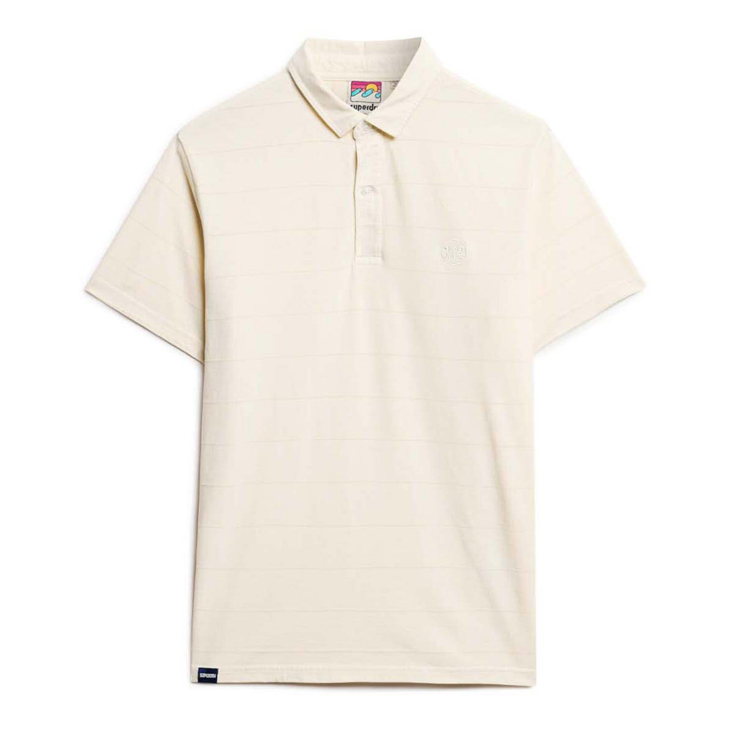 Superdry Gestreept poloshirt korte mouw beige Heren