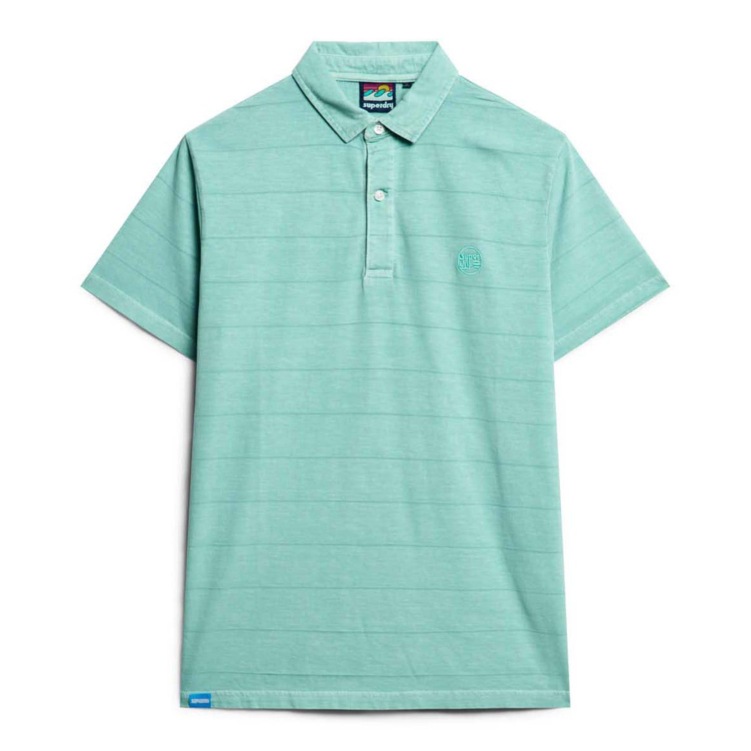 Superdry Groen Gestreepte Polo Green Heren