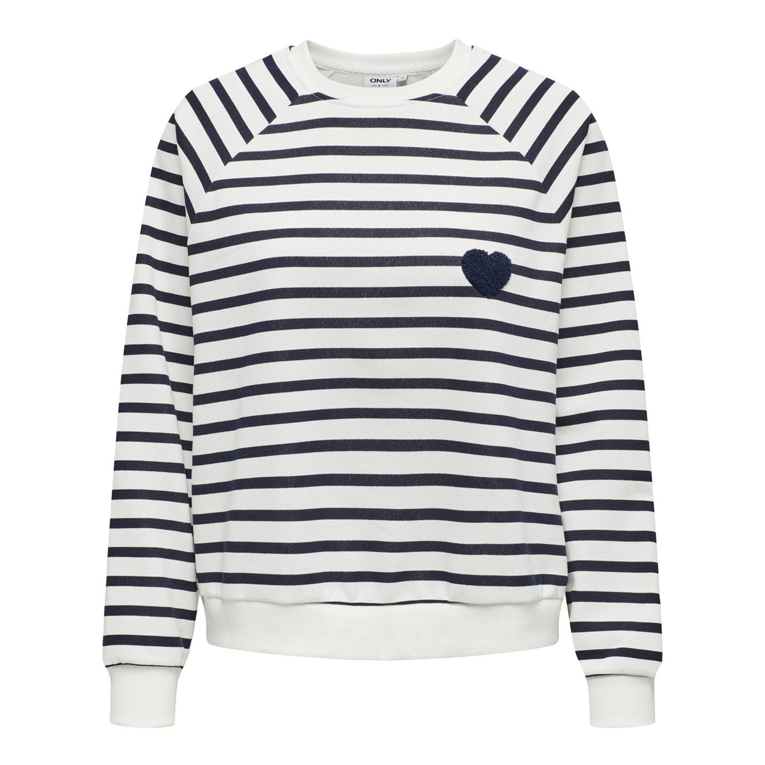 Only Judy Stripe Heart Sweater Dames