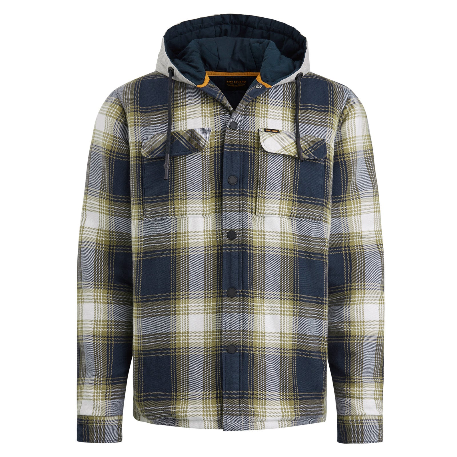 Shirt jacket met capuchon