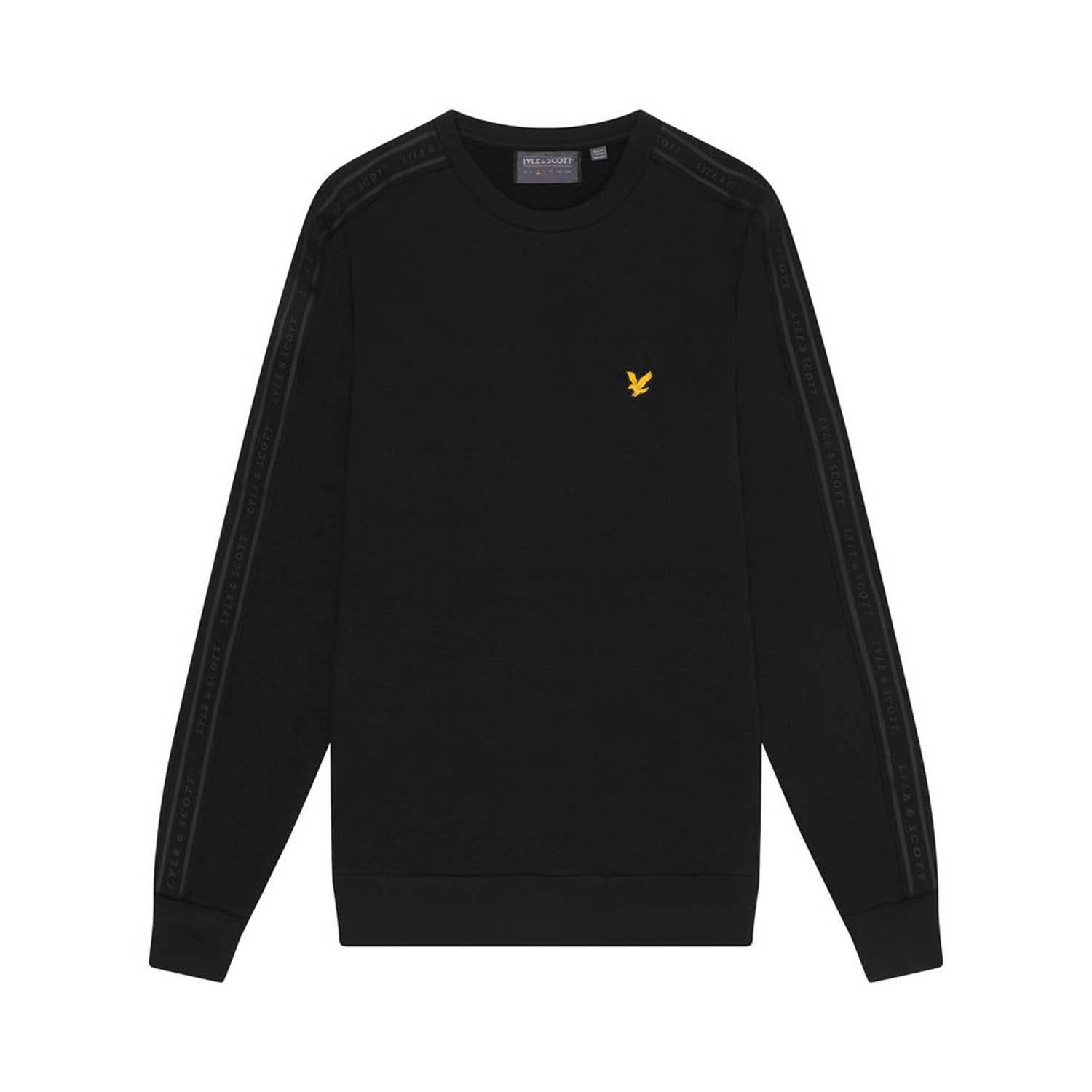Lyle & Scott Mid Layers Tape Crew Neck Black Heren