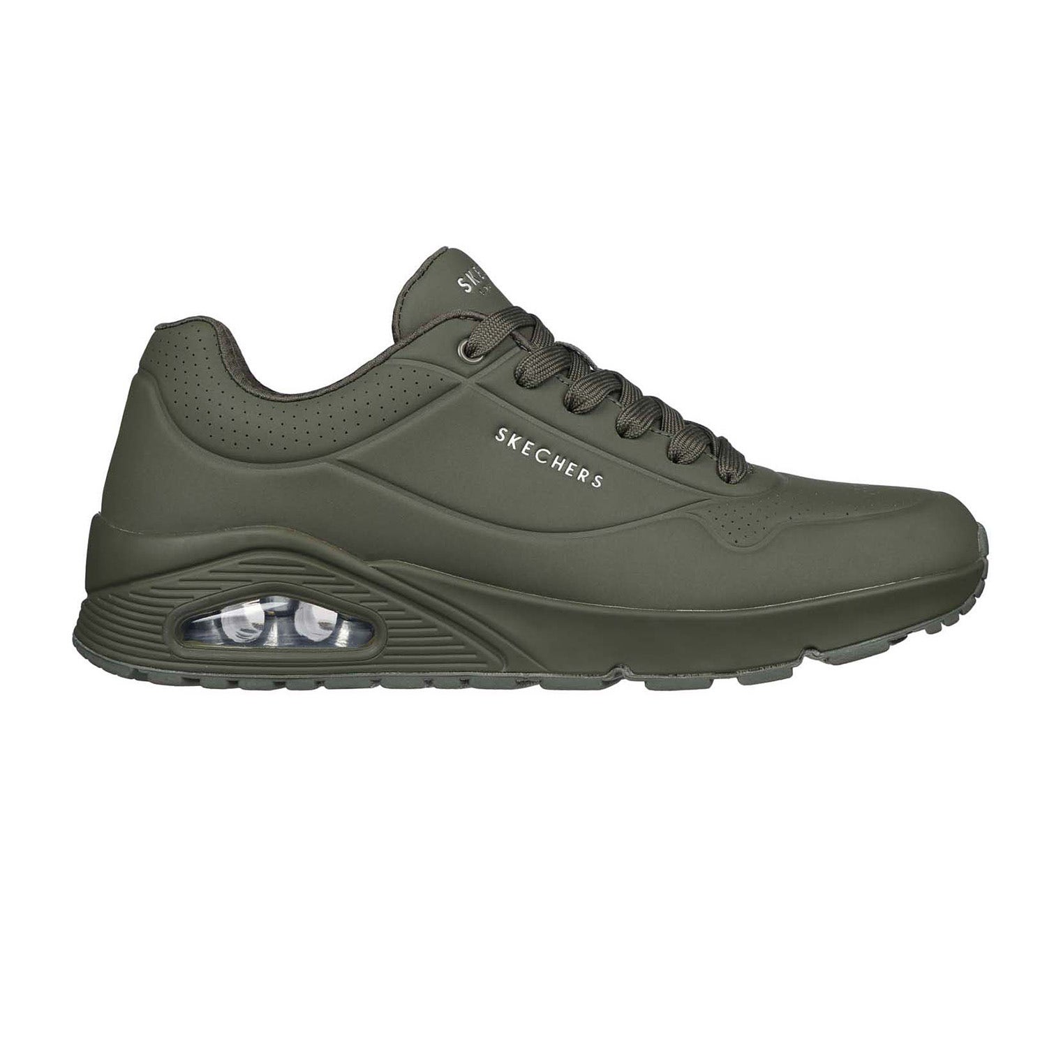 Skechers Uno-Stand On Air 52458-DKGR, Mannen, Groen, Sneakers, maat: 42