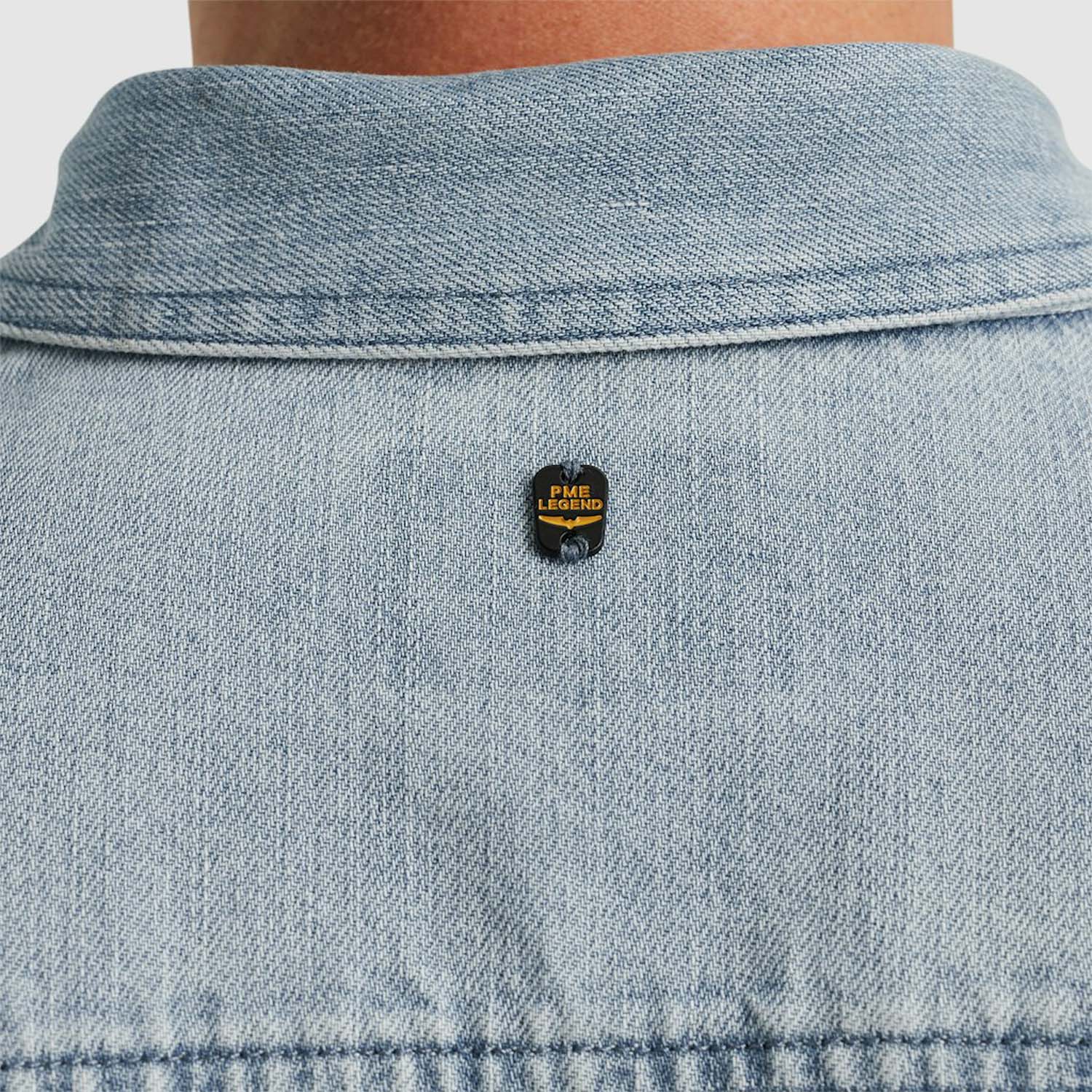 Pme Legend Long Sleeve Shirt Bleach Indigo Denim