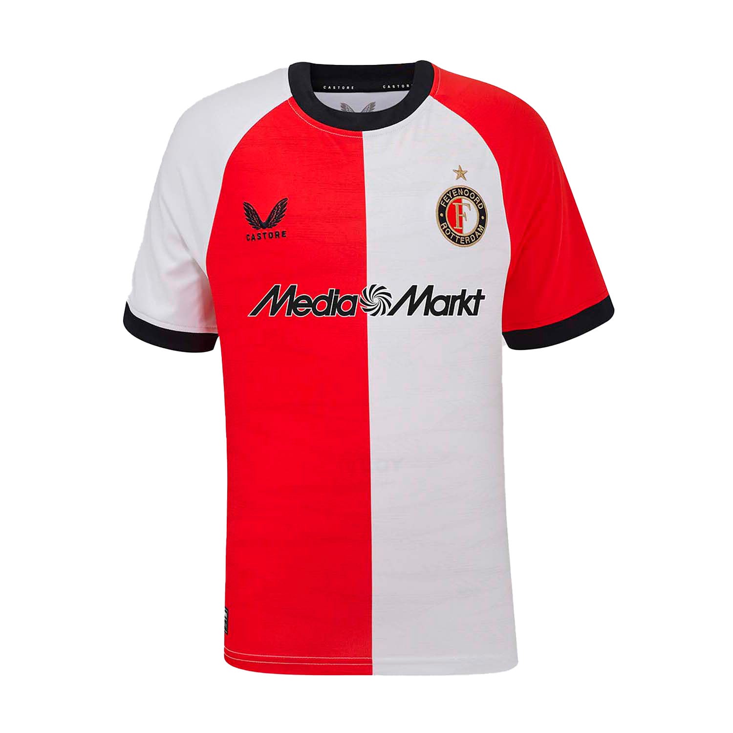 Castore Junior Feyenoord voetbalshirt Thuis Sport t-shirt Rood Polyester Ronde hals 140 152