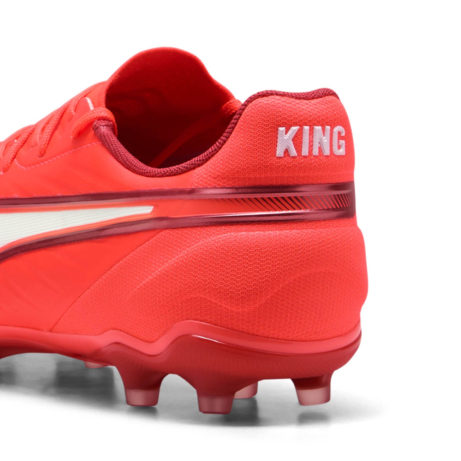 PUMA King Match Gras / Kunstgras Voetbalschoenen (MG) Rood Wit